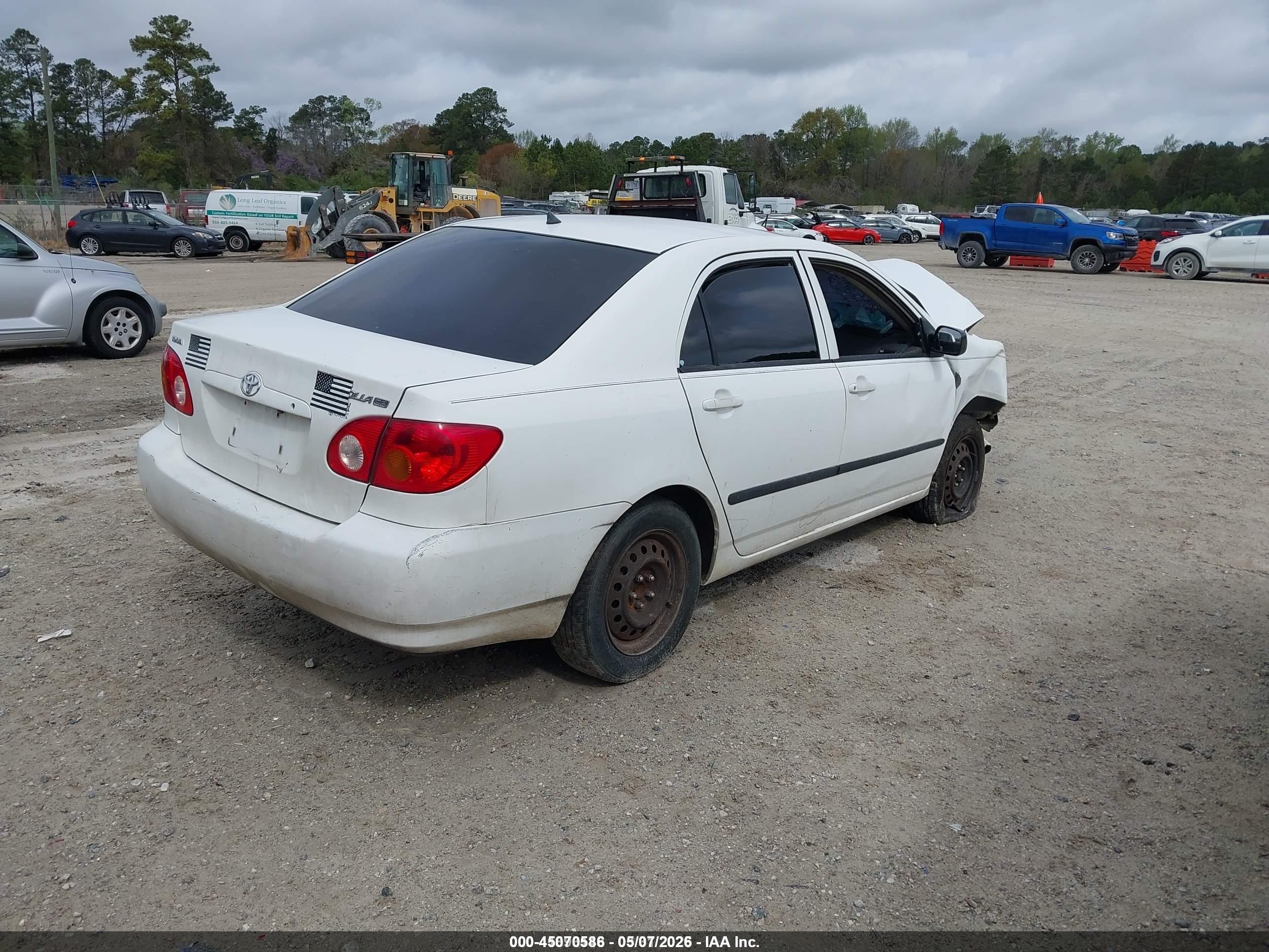 2003 Toyota Corolla Ce White vin: JTDBR32E230041596