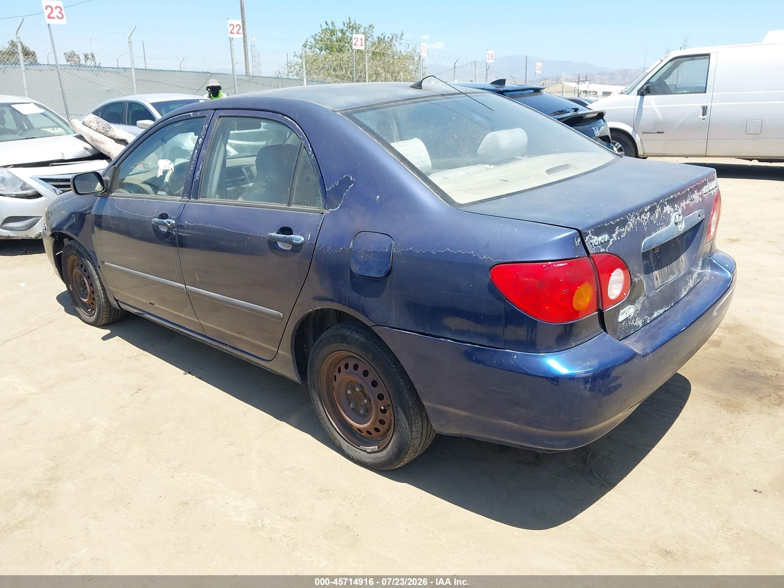 2003 Toyota Corolla Ce Blue vin: JTDBR32E232009378
