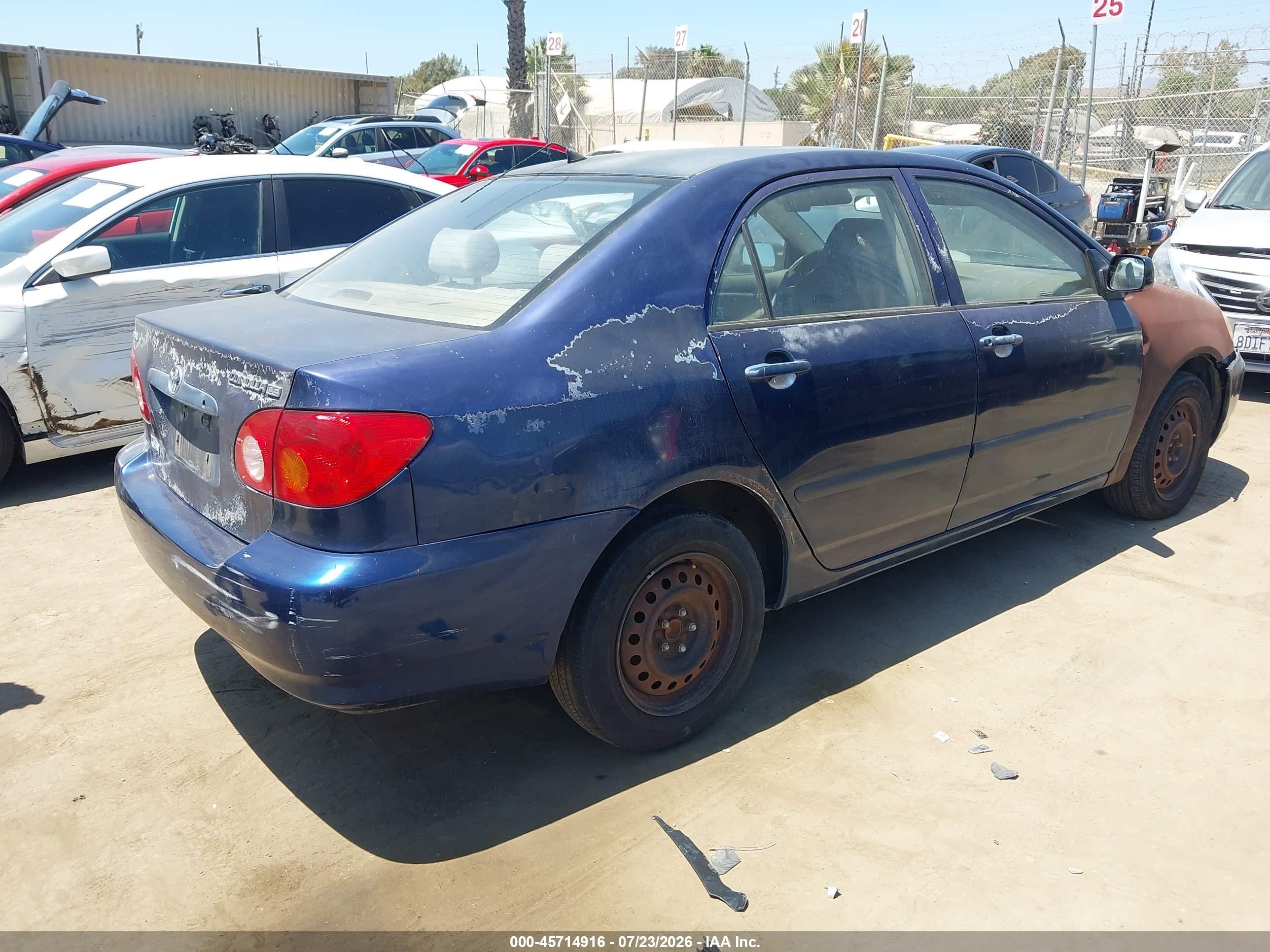 2003 Toyota Corolla Ce Blue vin: JTDBR32E232009378