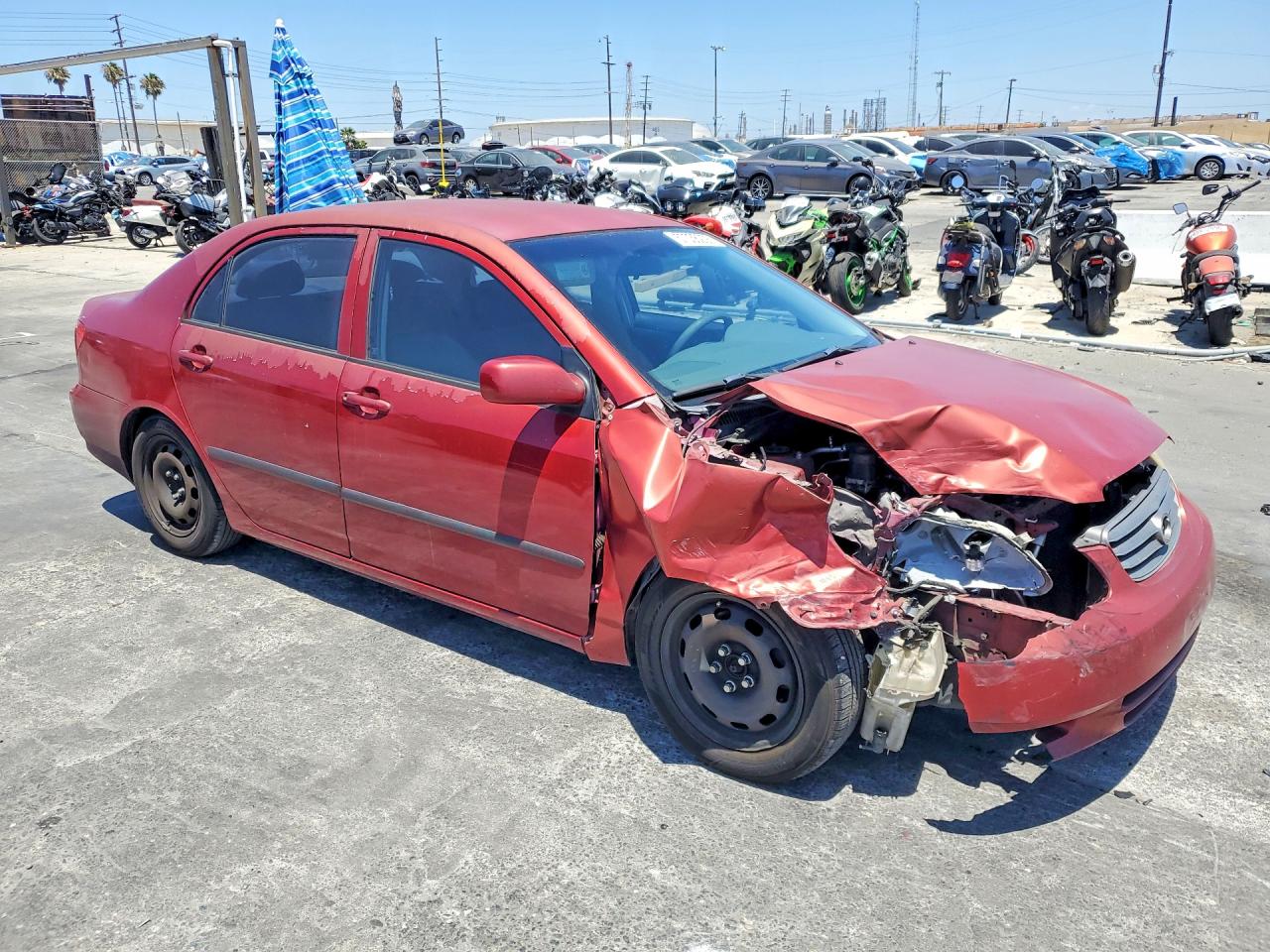 2004 Toyota Corolla Ce Red vin: JTDBR32E242018129