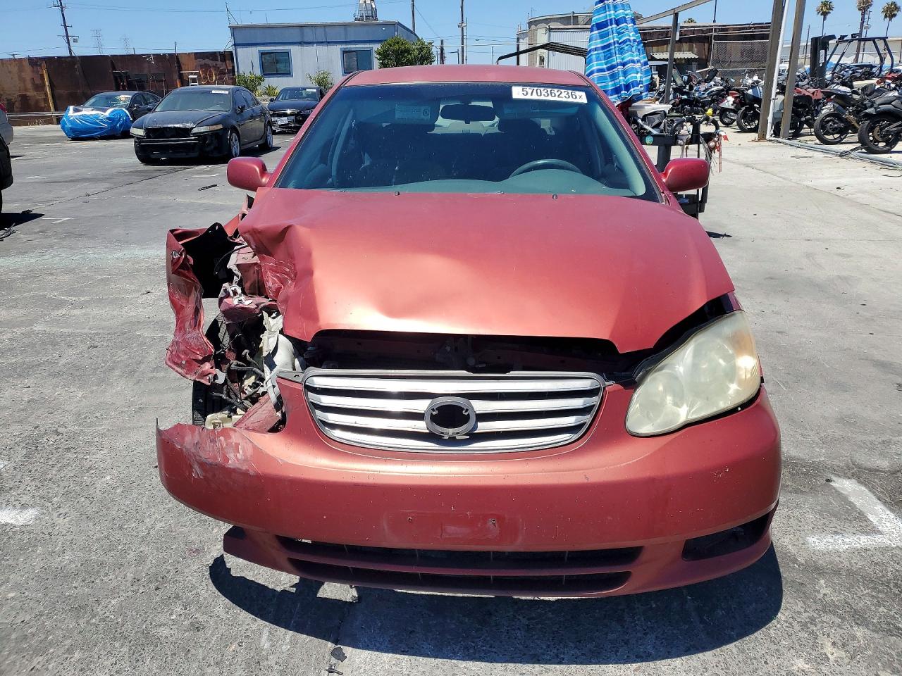 2004 Toyota Corolla Ce Red vin: JTDBR32E242018129