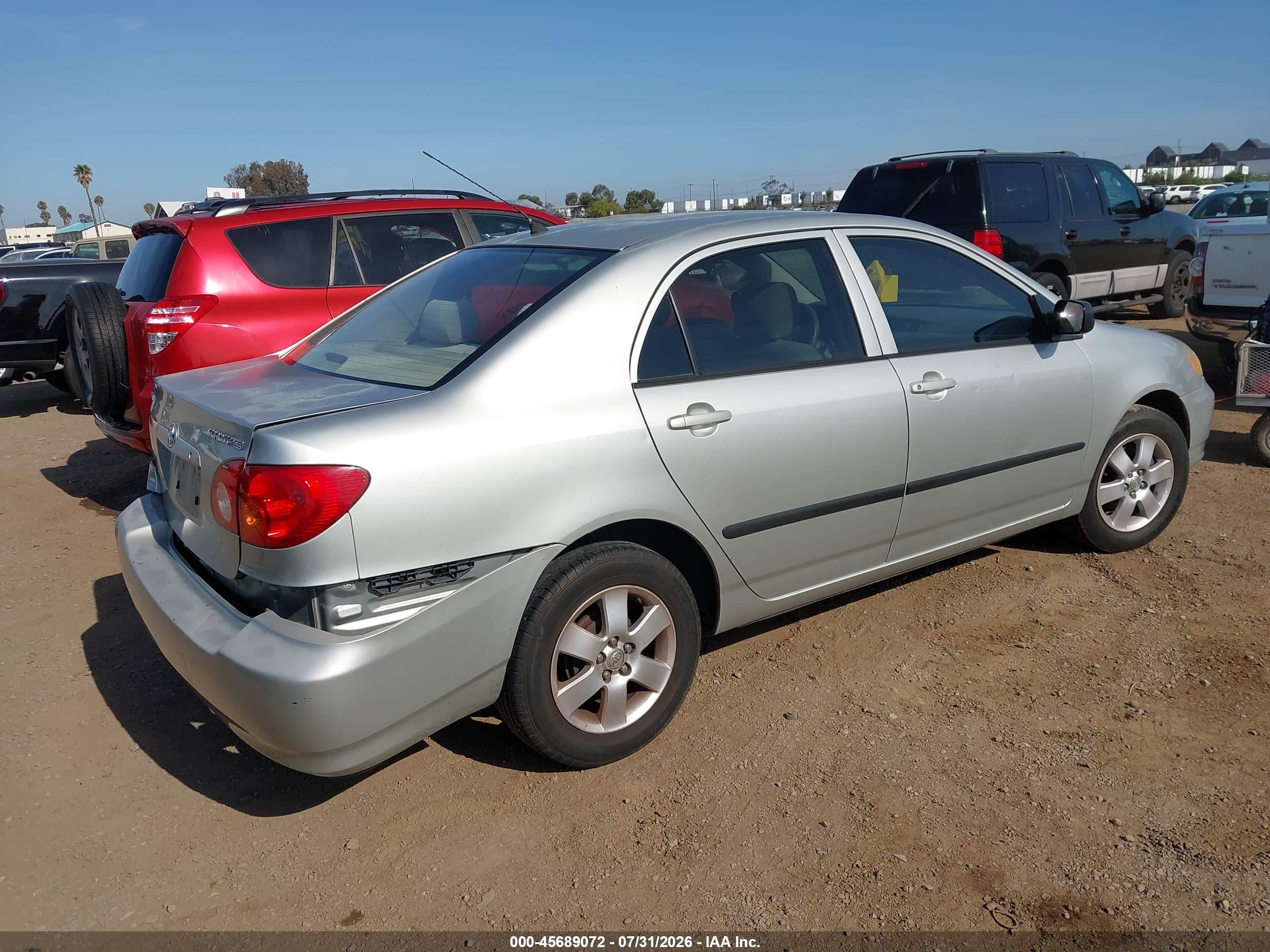 2004 Toyota Corolla Ce Silver vin: JTDBR32E242024738