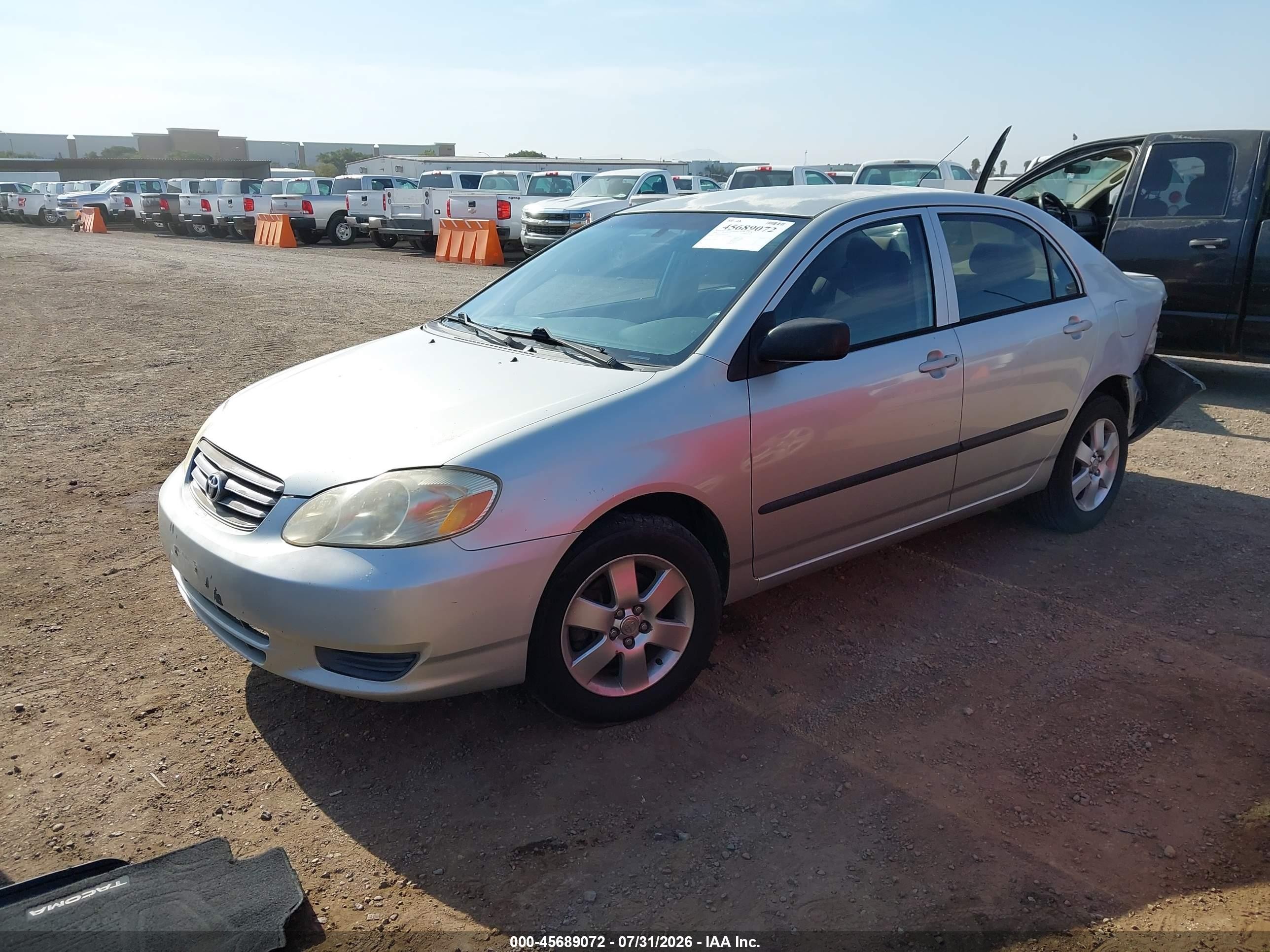 2004 Toyota Corolla Ce Silver vin: JTDBR32E242024738
