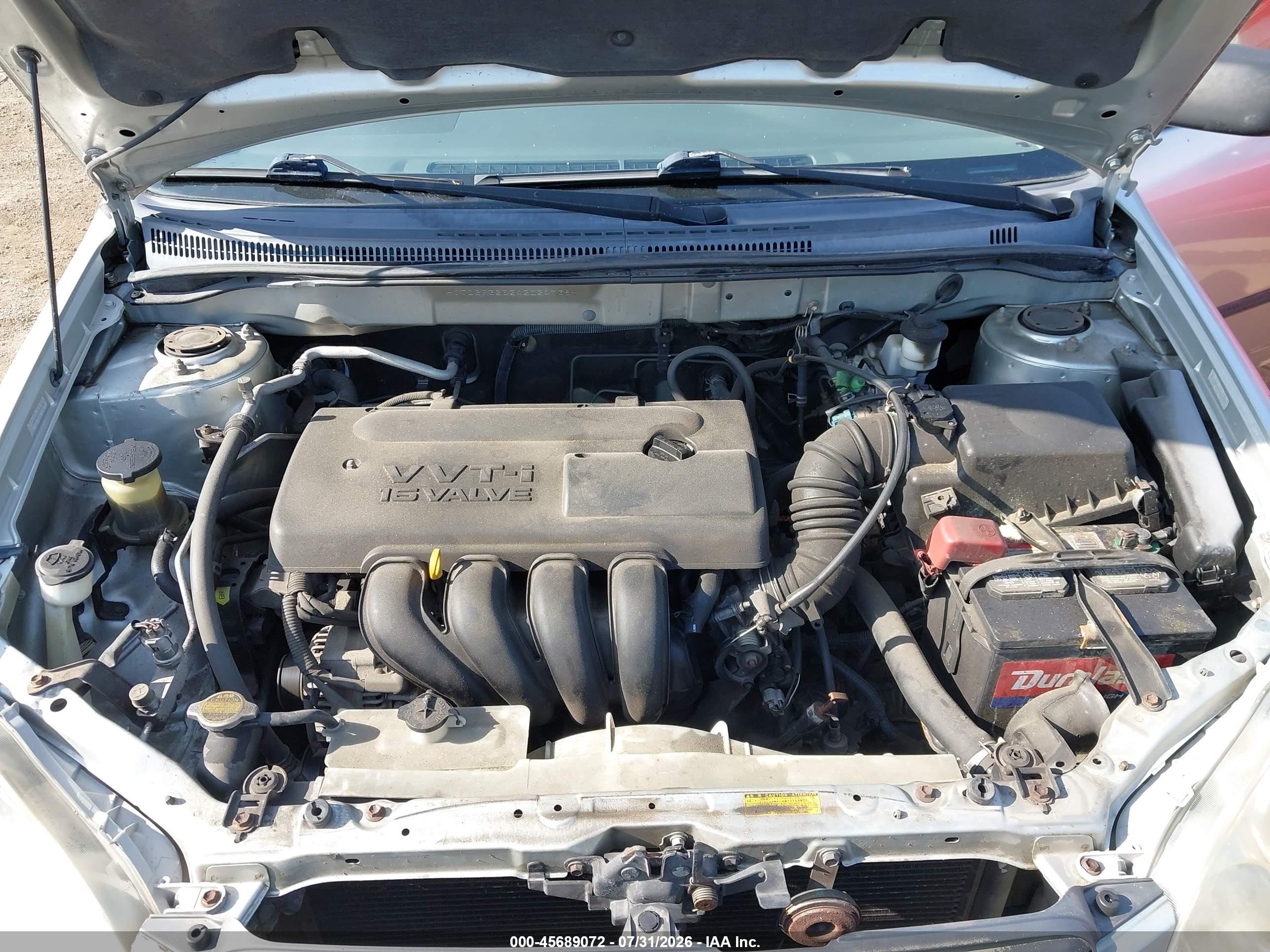 2004 Toyota Corolla Ce Silver vin: JTDBR32E242024738