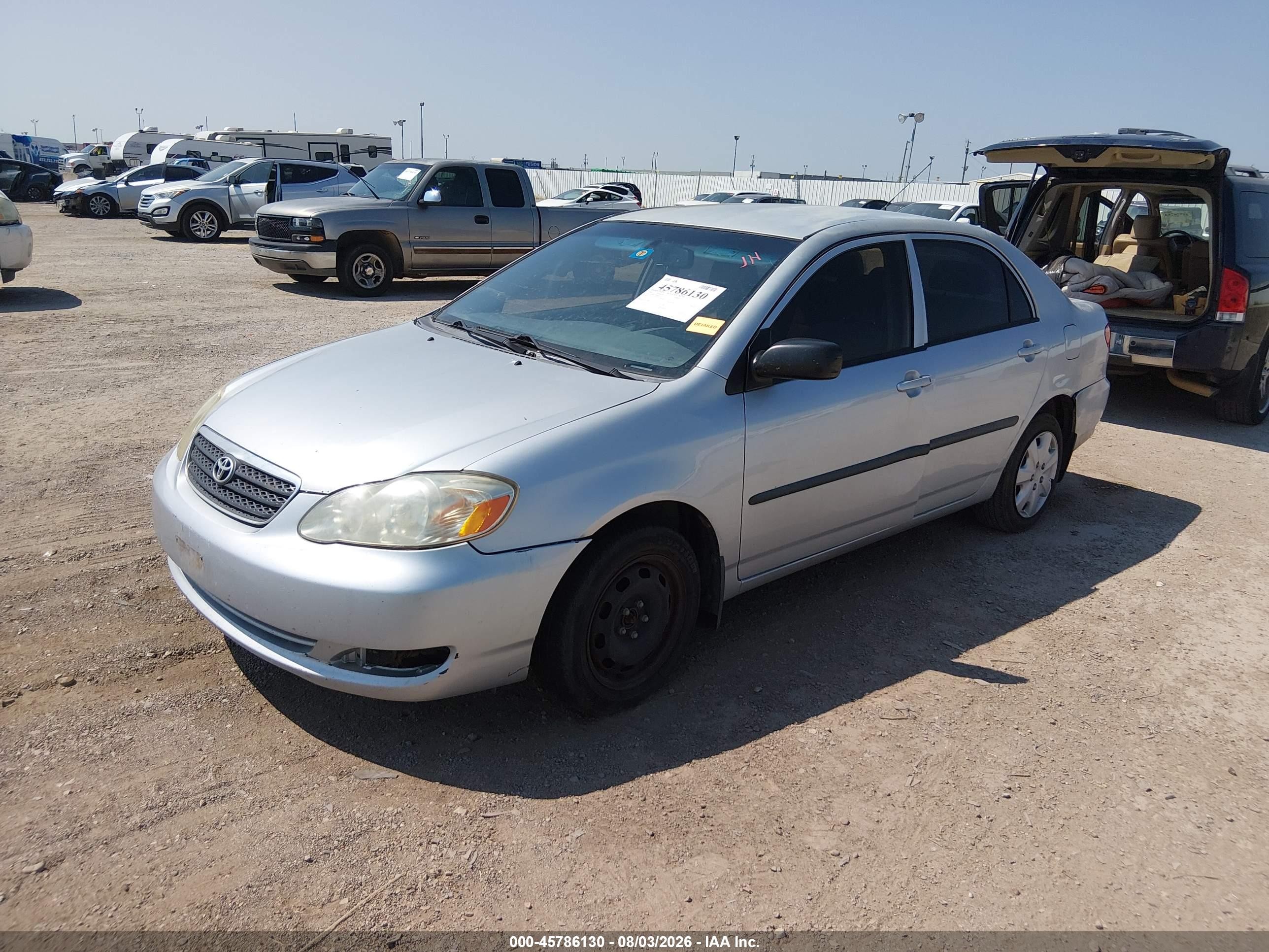2006 Toyota Corolla Ce Silver vin: JTDBR32E260067023