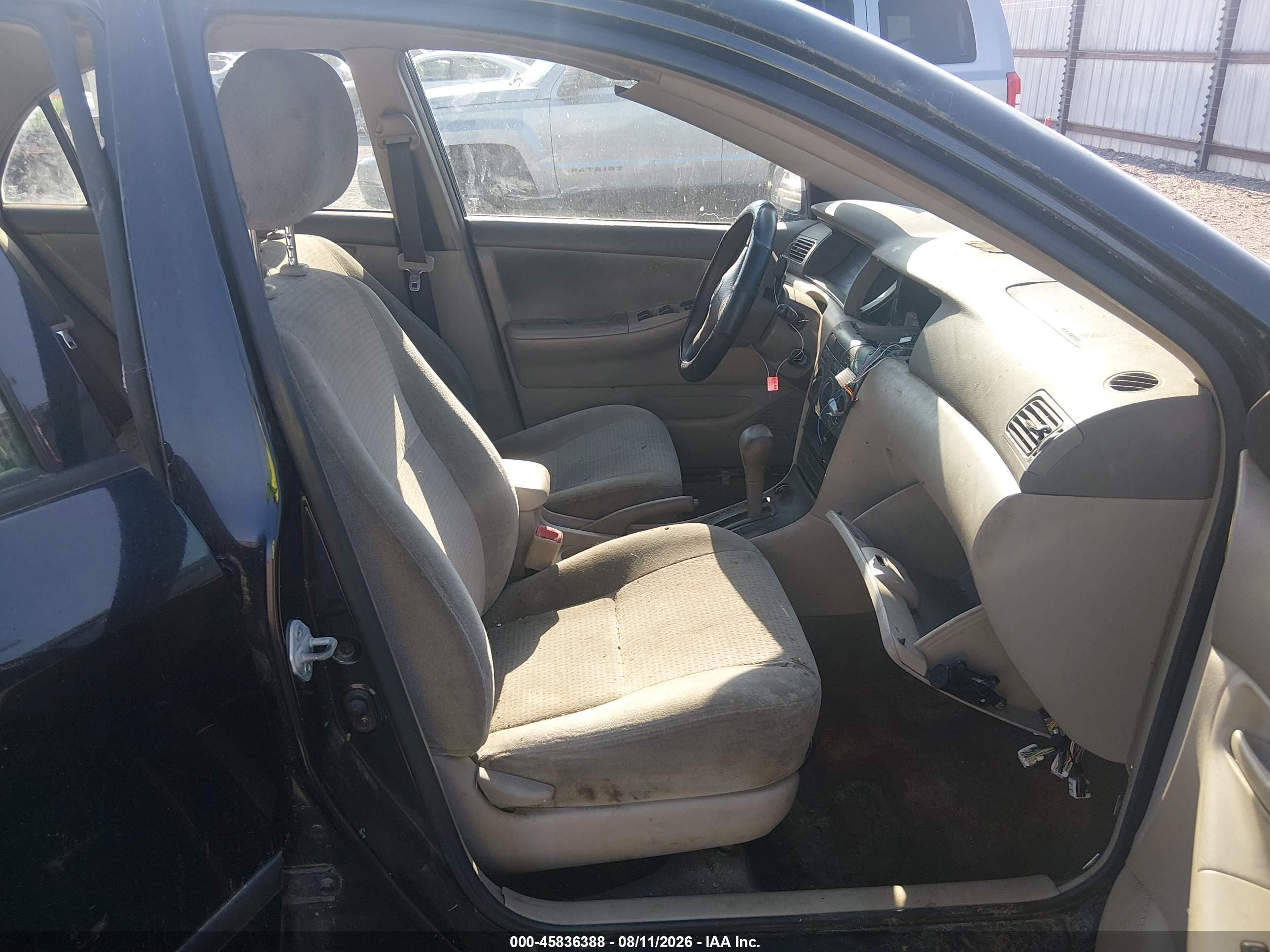 2006 Toyota Corolla Ce Black vin: JTDBR32E260080466