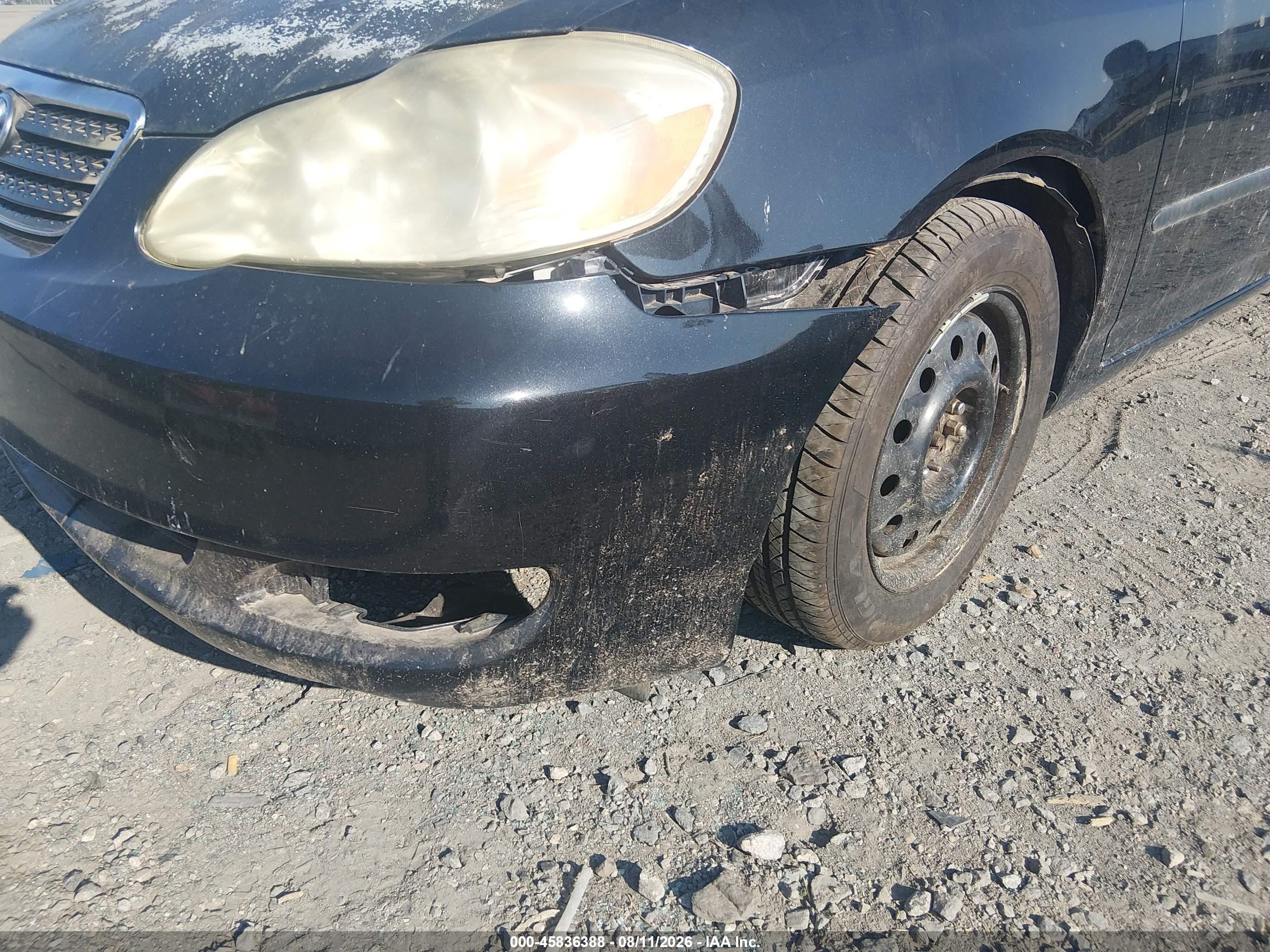 2006 Toyota Corolla Ce Black vin: JTDBR32E260080466