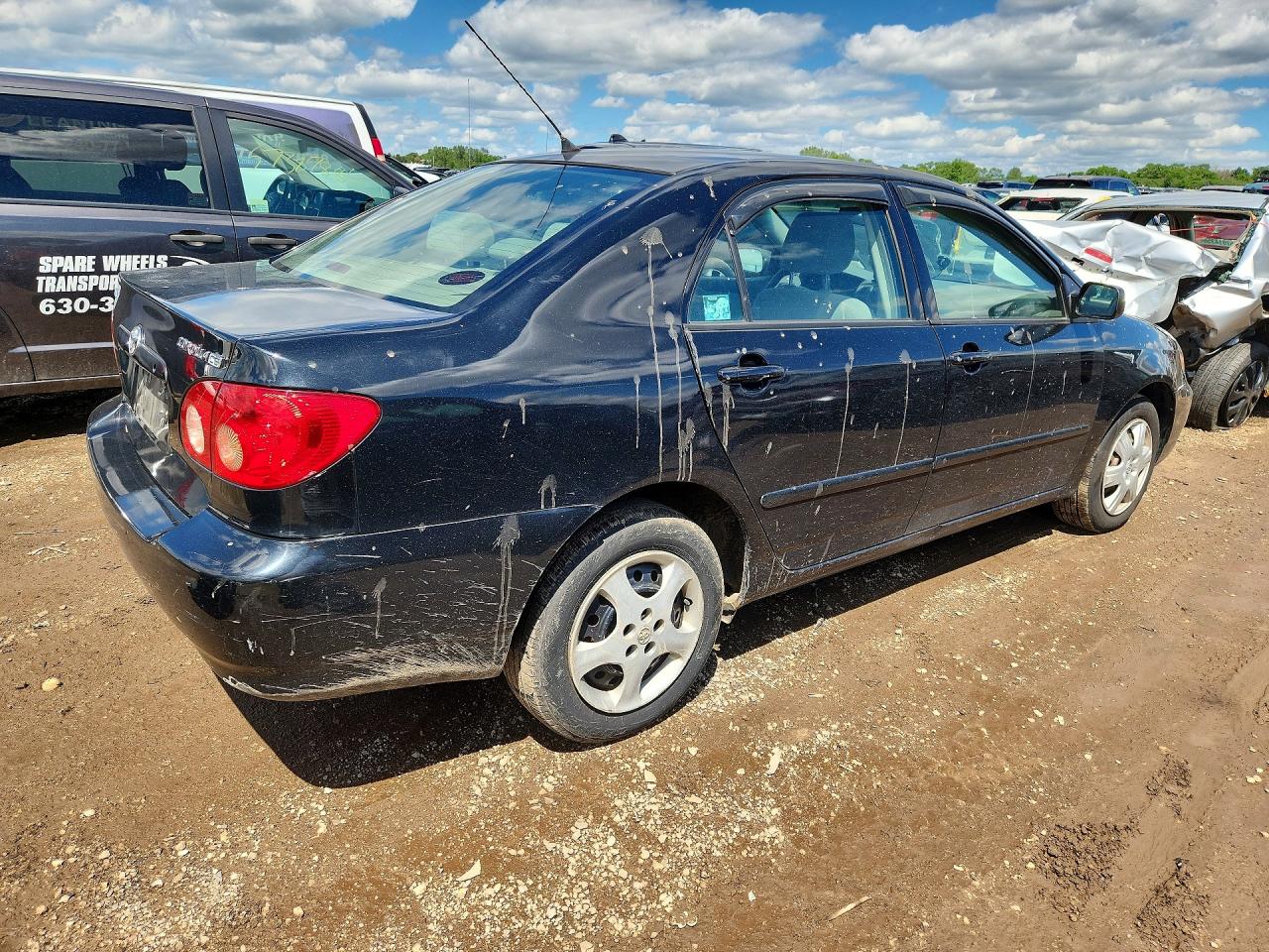 2007 Toyota Corolla Ce Black vin: JTDBR32E270100085