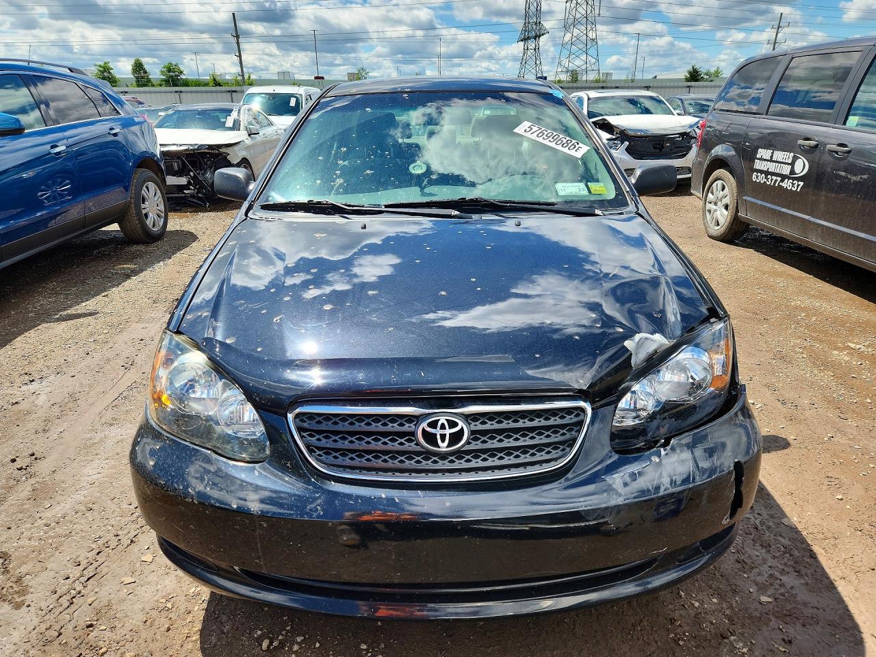 2007 Toyota Corolla Ce Black vin: JTDBR32E270100085