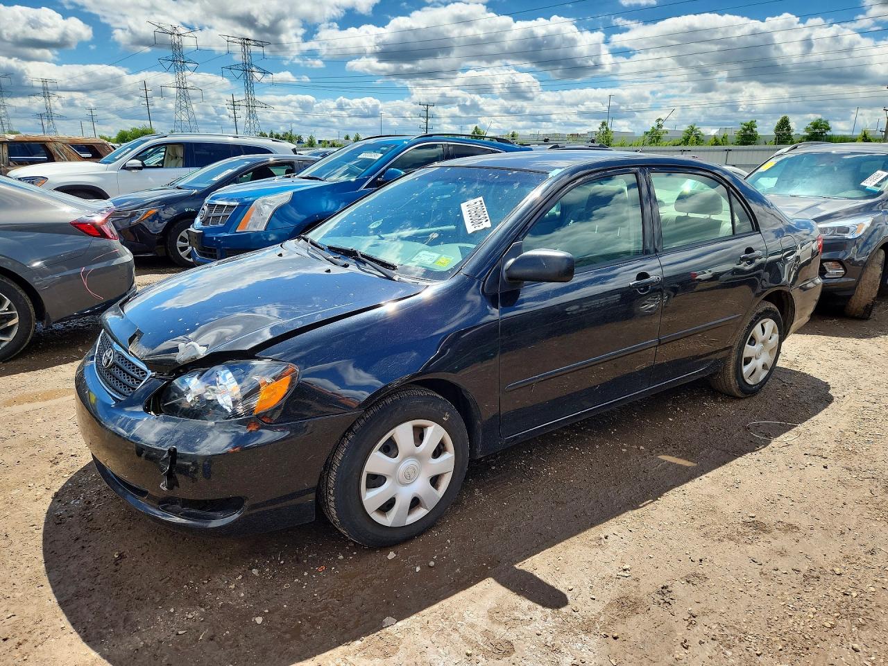 2007 Toyota Corolla Ce Black vin: JTDBR32E270100085