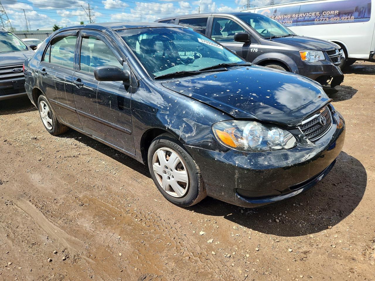 2007 Toyota Corolla Ce Black vin: JTDBR32E270100085