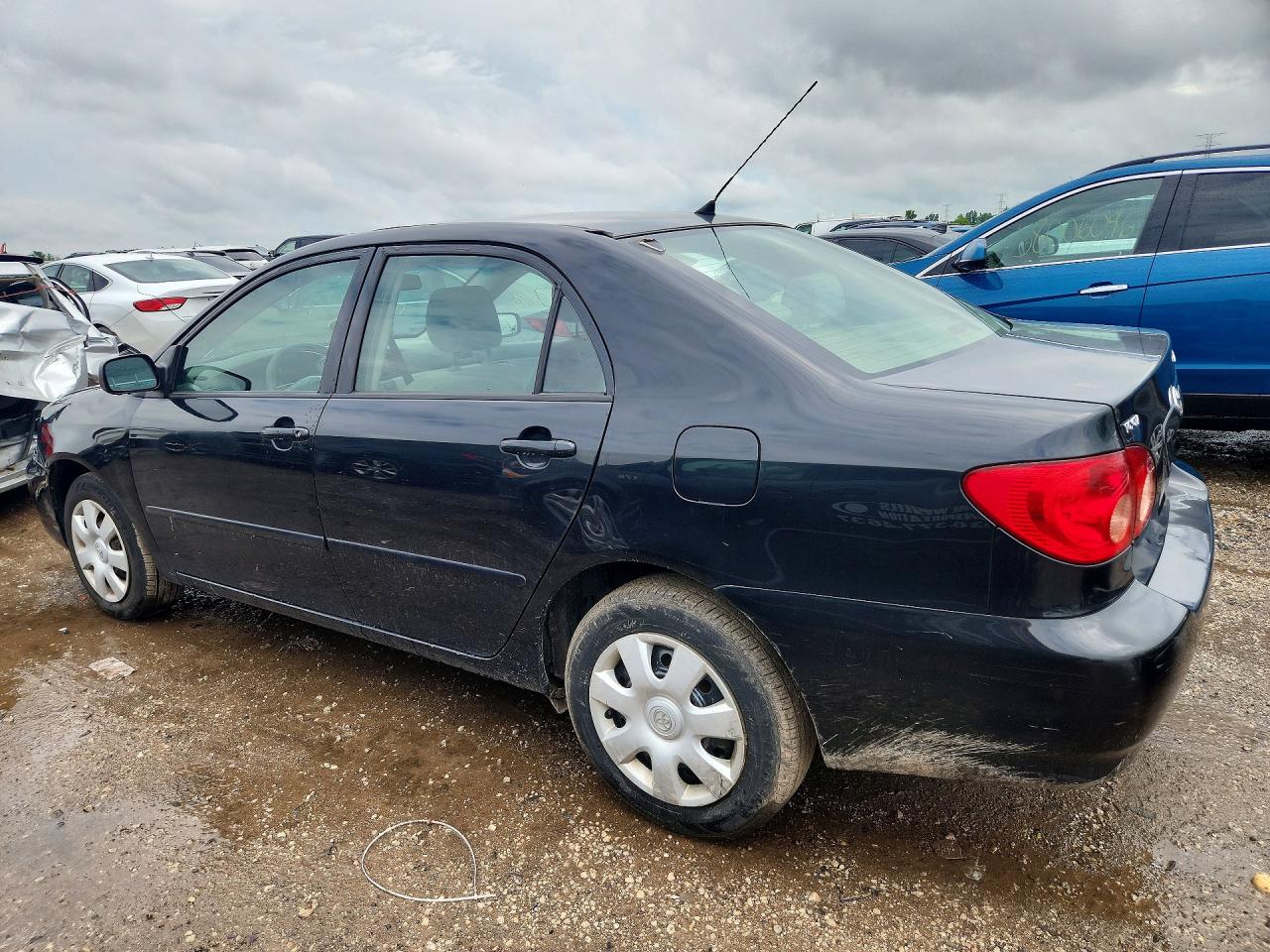 2007 Toyota Corolla Ce Black vin: JTDBR32E270100085
