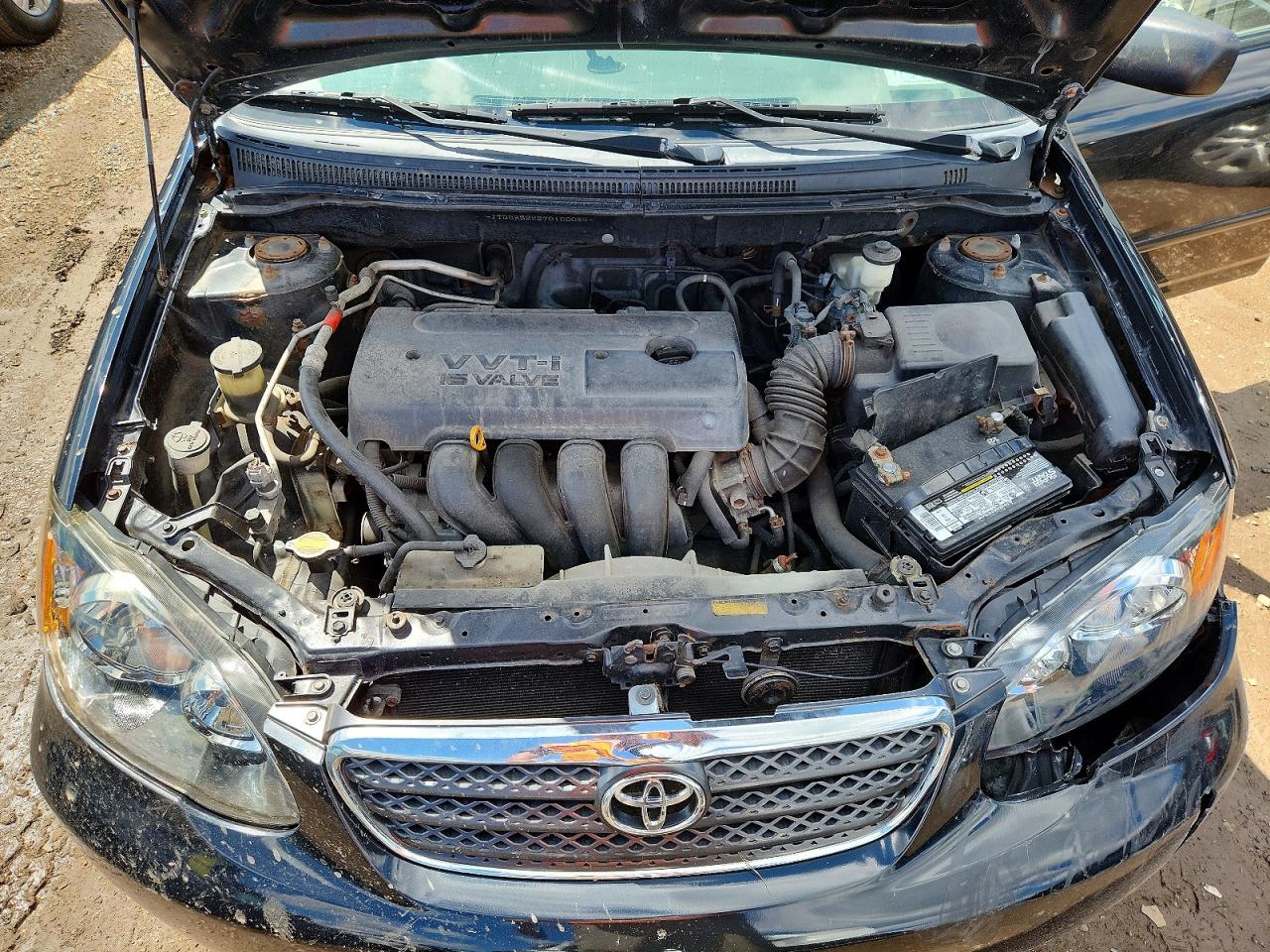 2007 Toyota Corolla Ce Black vin: JTDBR32E270100085