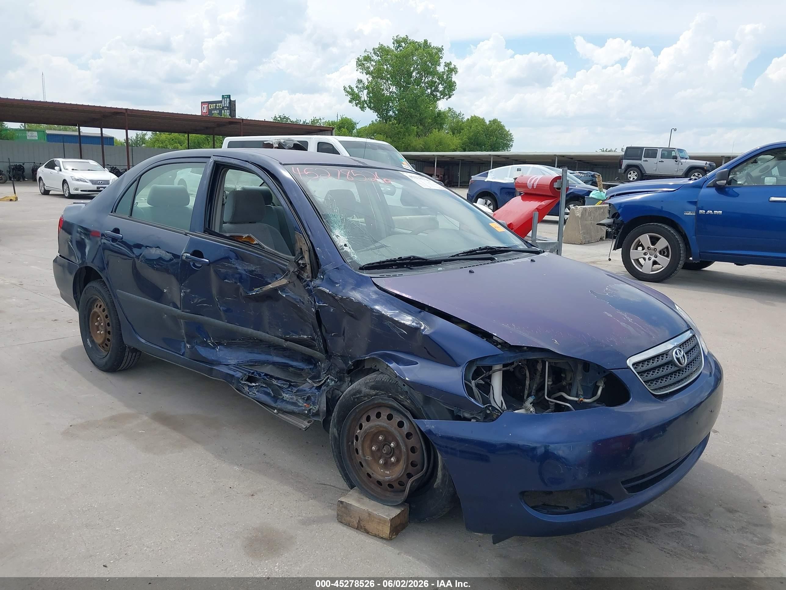 2007 Toyota Corolla Ce Синий vin: JTDBR32E270106761
