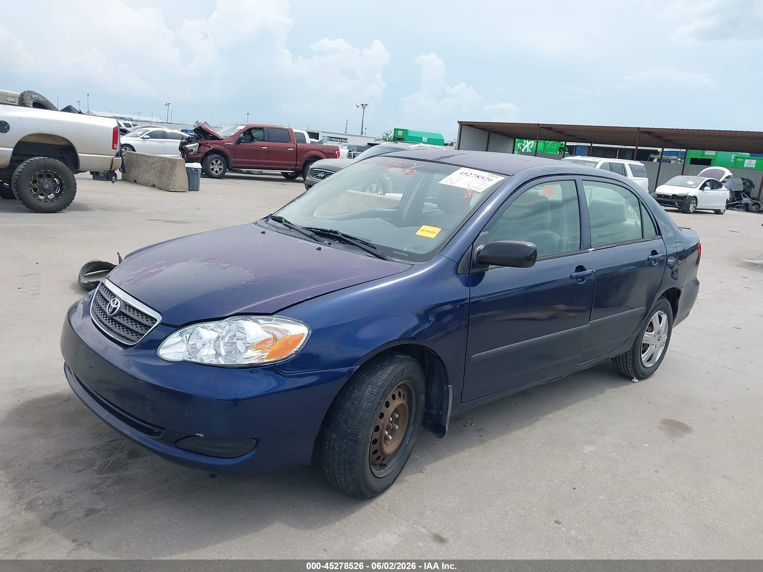 2007 Toyota Corolla Ce Blue vin: JTDBR32E270106761