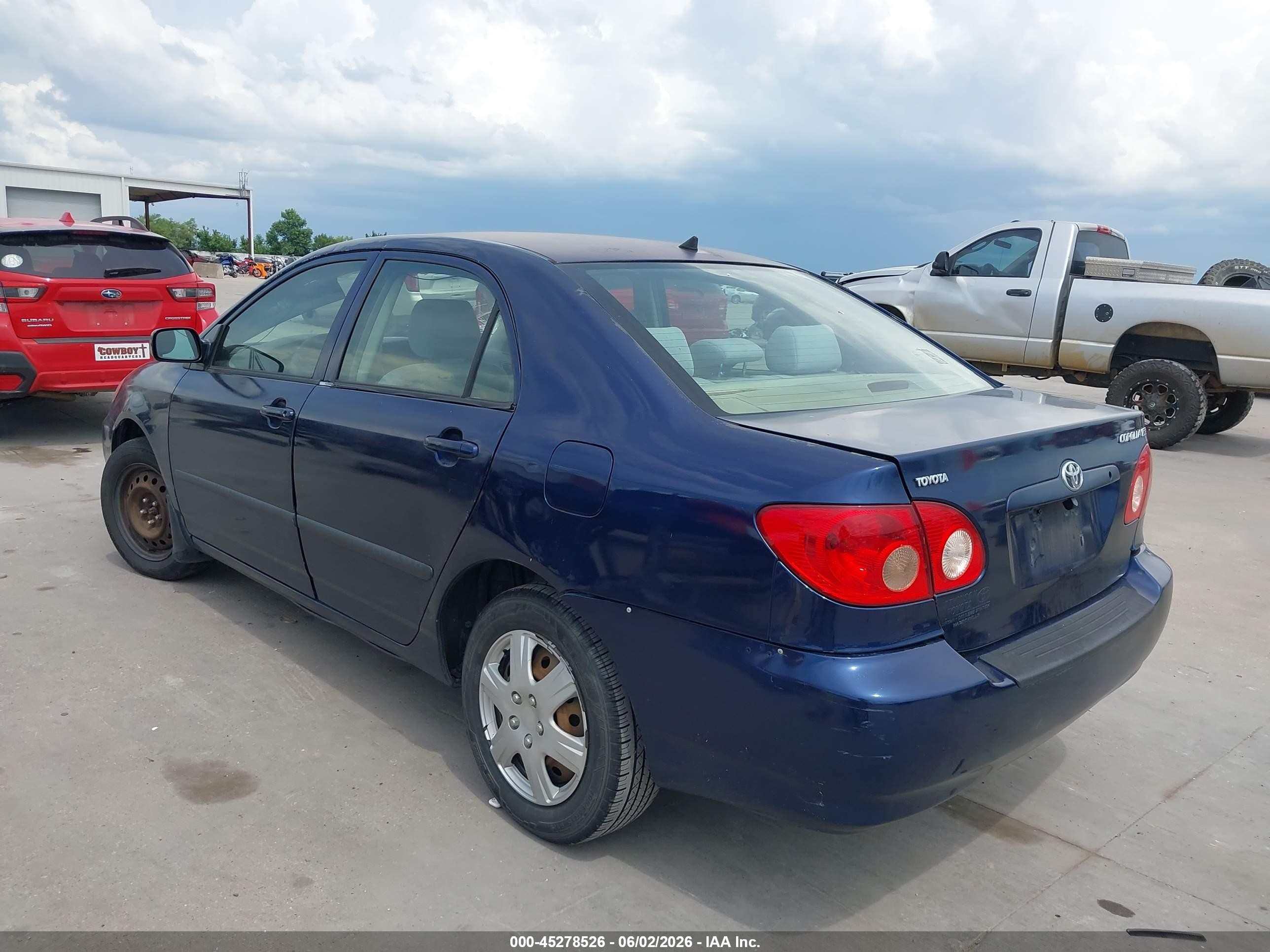 2007 Toyota Corolla Ce Blue vin: JTDBR32E270106761