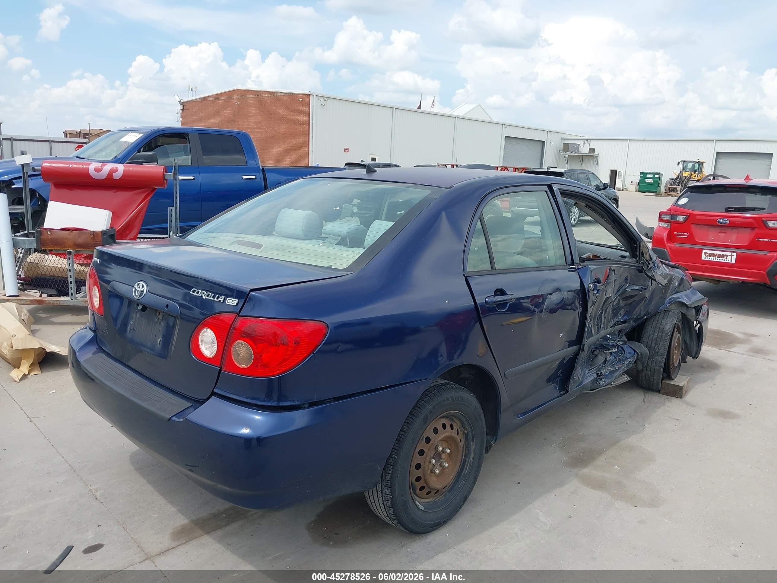 2007 Toyota Corolla Ce Blue vin: JTDBR32E270106761