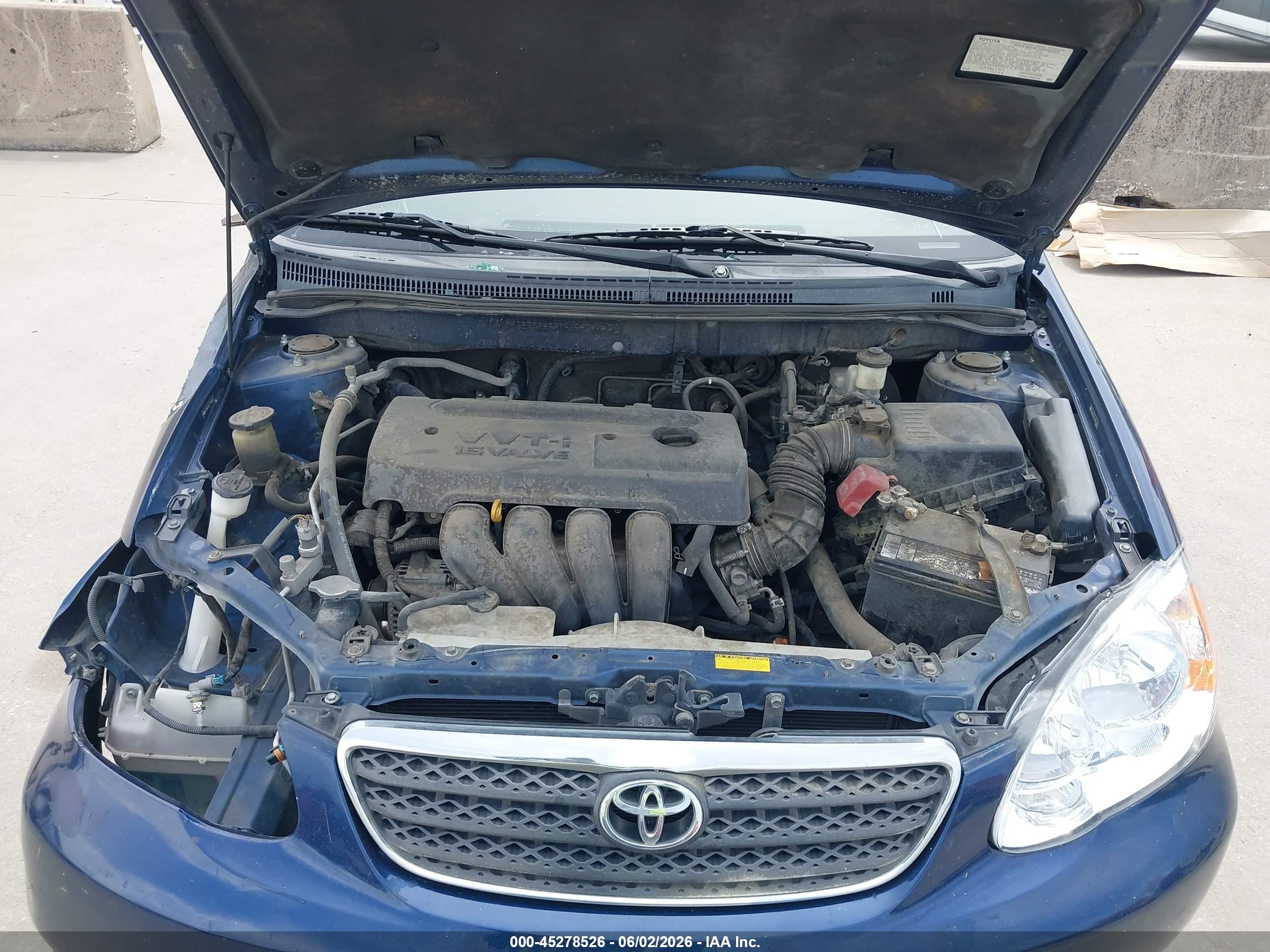 2007 Toyota Corolla Ce Blue vin: JTDBR32E270106761
