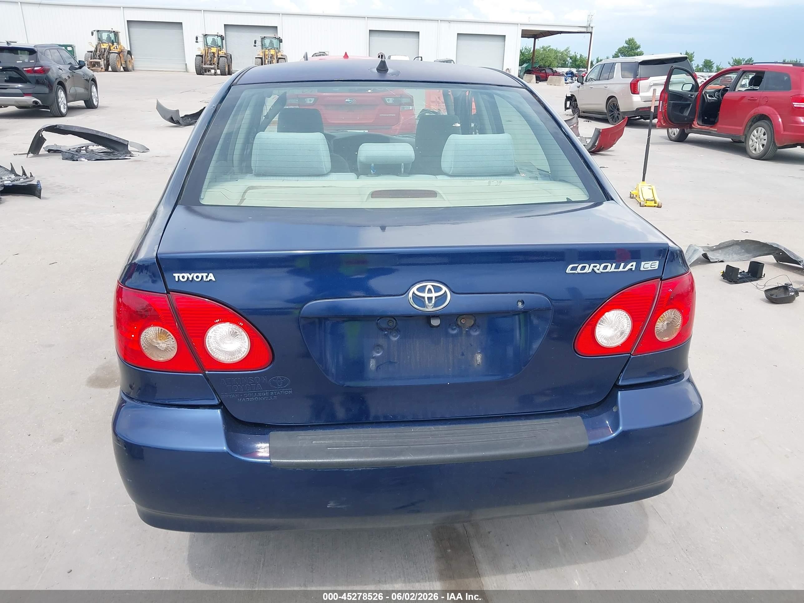 2007 Toyota Corolla Ce Blue vin: JTDBR32E270106761