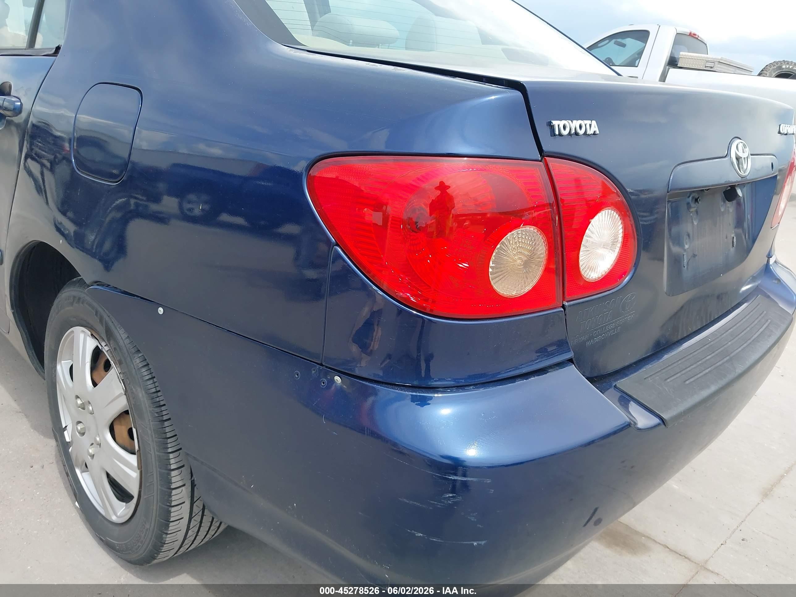 2007 Toyota Corolla Ce Blue vin: JTDBR32E270106761