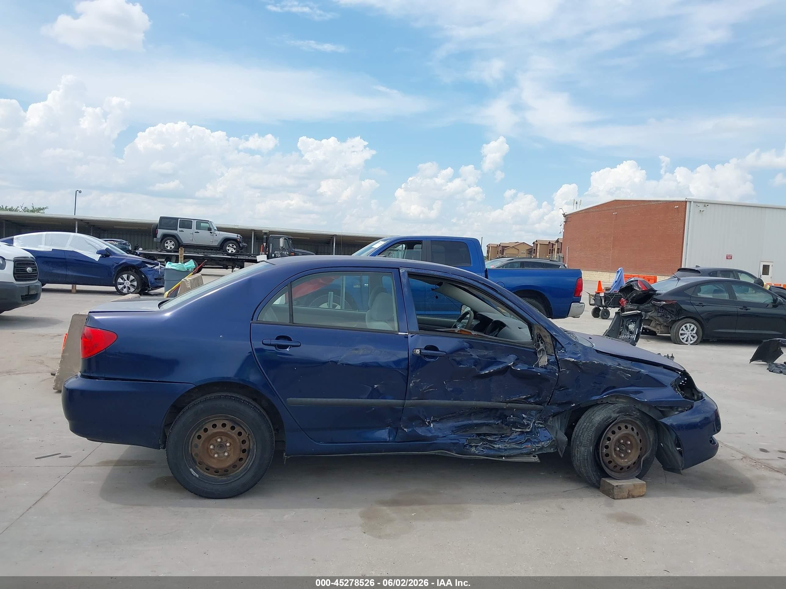 2007 Toyota Corolla Ce Blue vin: JTDBR32E270106761