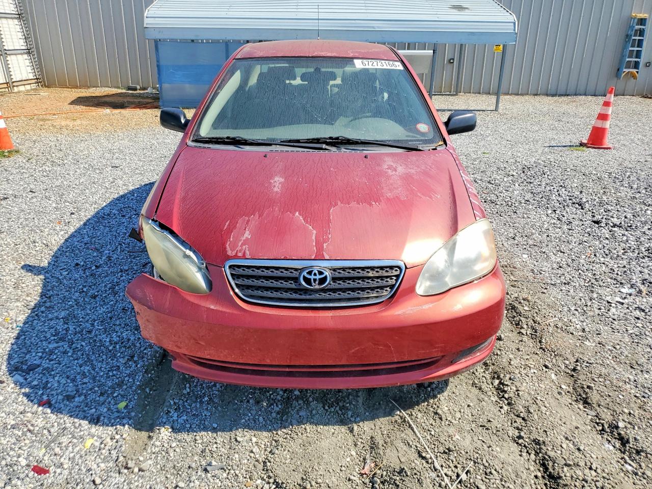 2007 Toyota Corolla Ce Red vin: JTDBR32E270109675