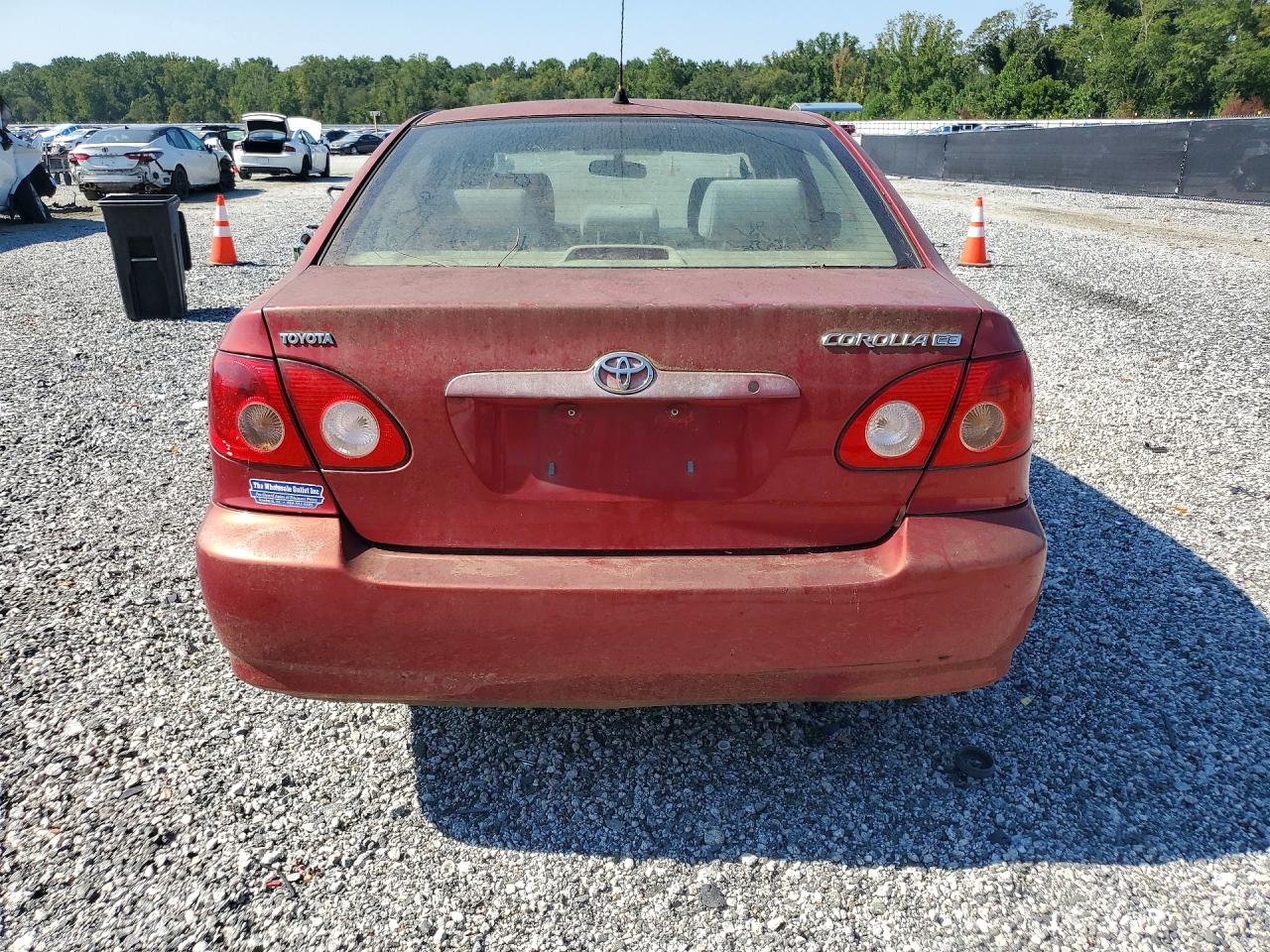 2007 Toyota Corolla Ce Red vin: JTDBR32E270109675