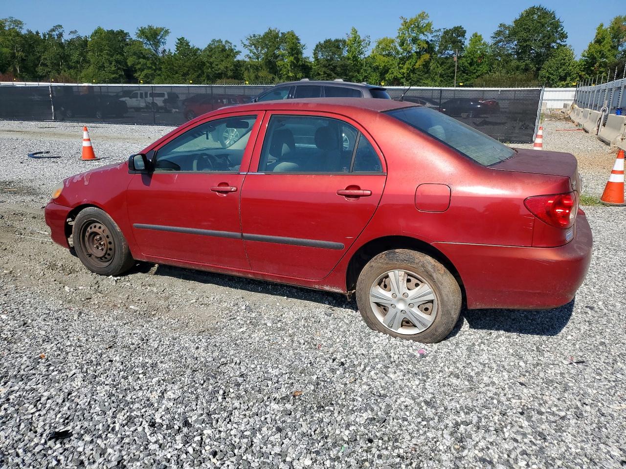 2007 Toyota Corolla Ce Red vin: JTDBR32E270109675