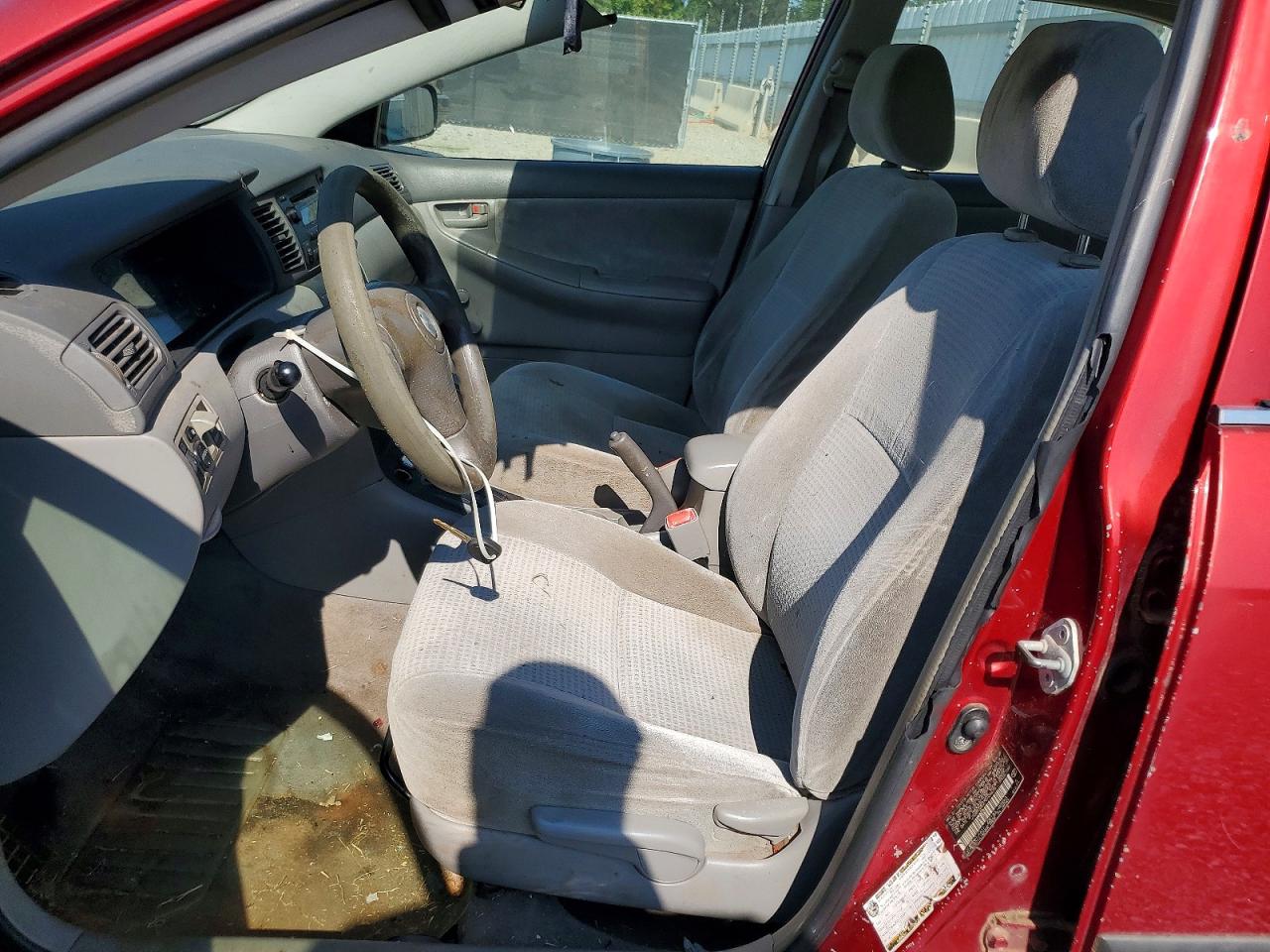 2007 Toyota Corolla Ce Red vin: JTDBR32E270109675