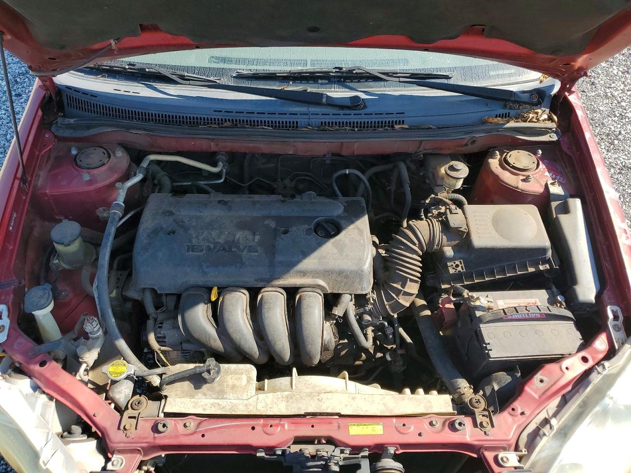 2007 Toyota Corolla Ce Red vin: JTDBR32E270109675