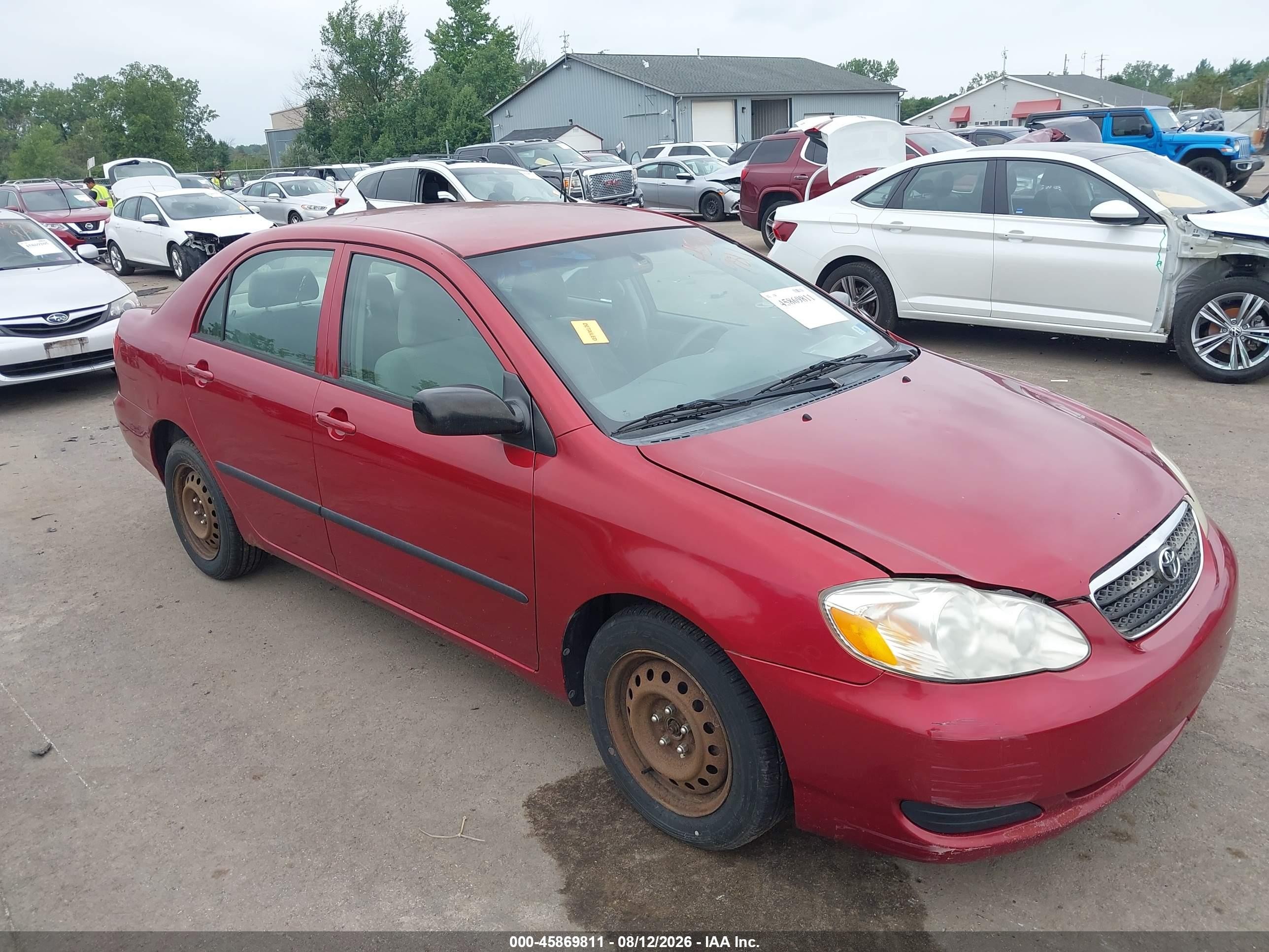 2007 Toyota Corolla Ce Красный vin: JTDBR32E270132048