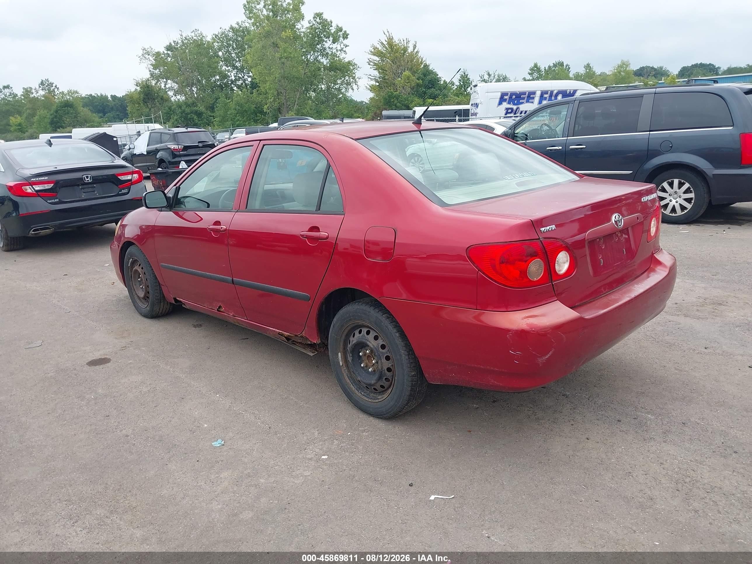 2007 Toyota Corolla Ce Красный vin: JTDBR32E270132048