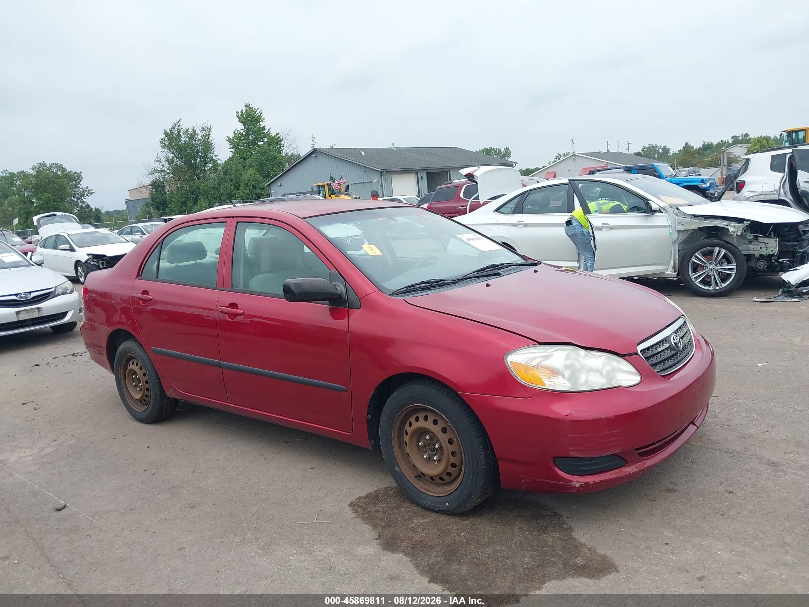 2007 Toyota Corolla Ce Красный vin: JTDBR32E270132048