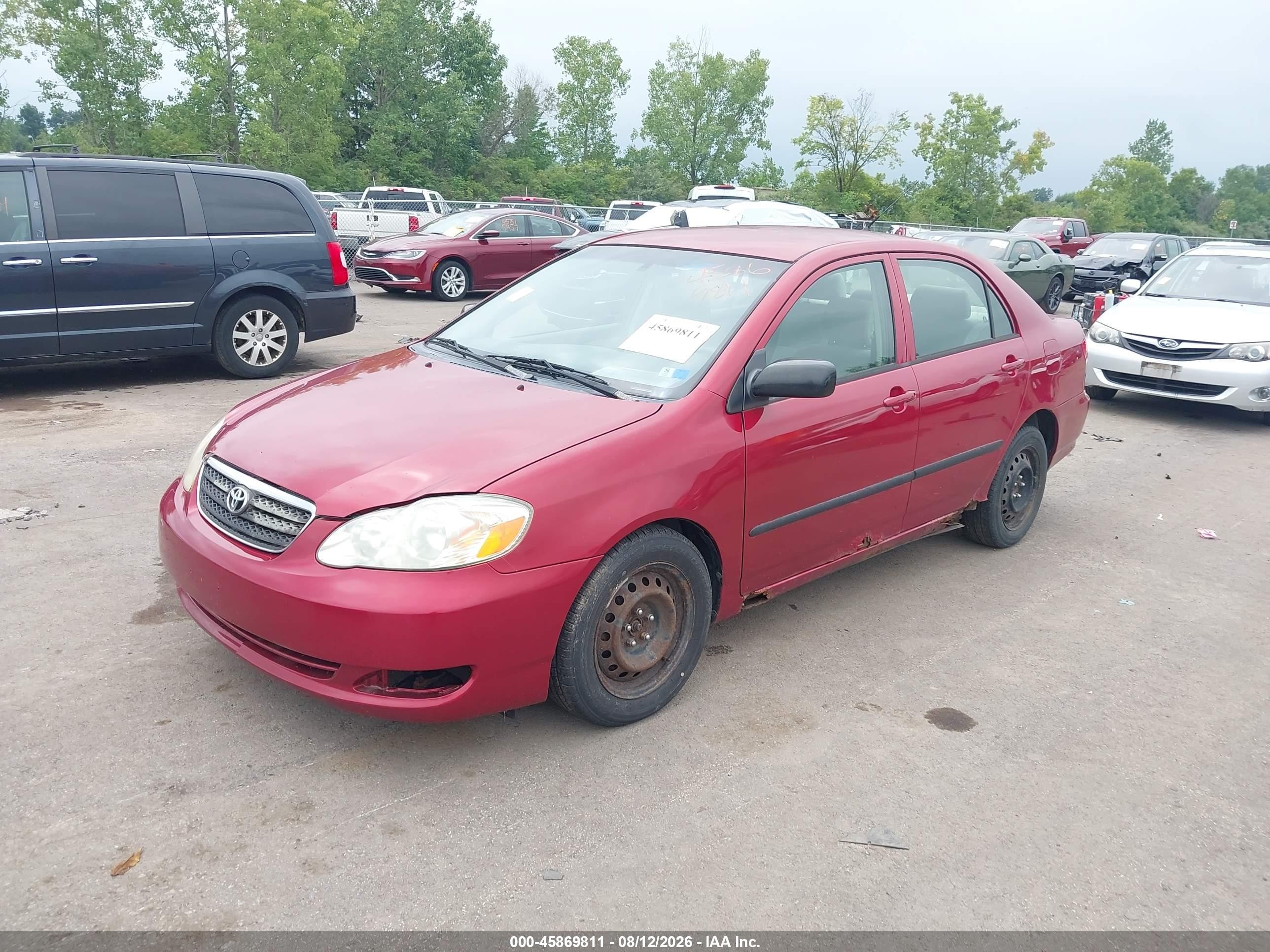 2007 Toyota Corolla Ce Красный vin: JTDBR32E270132048