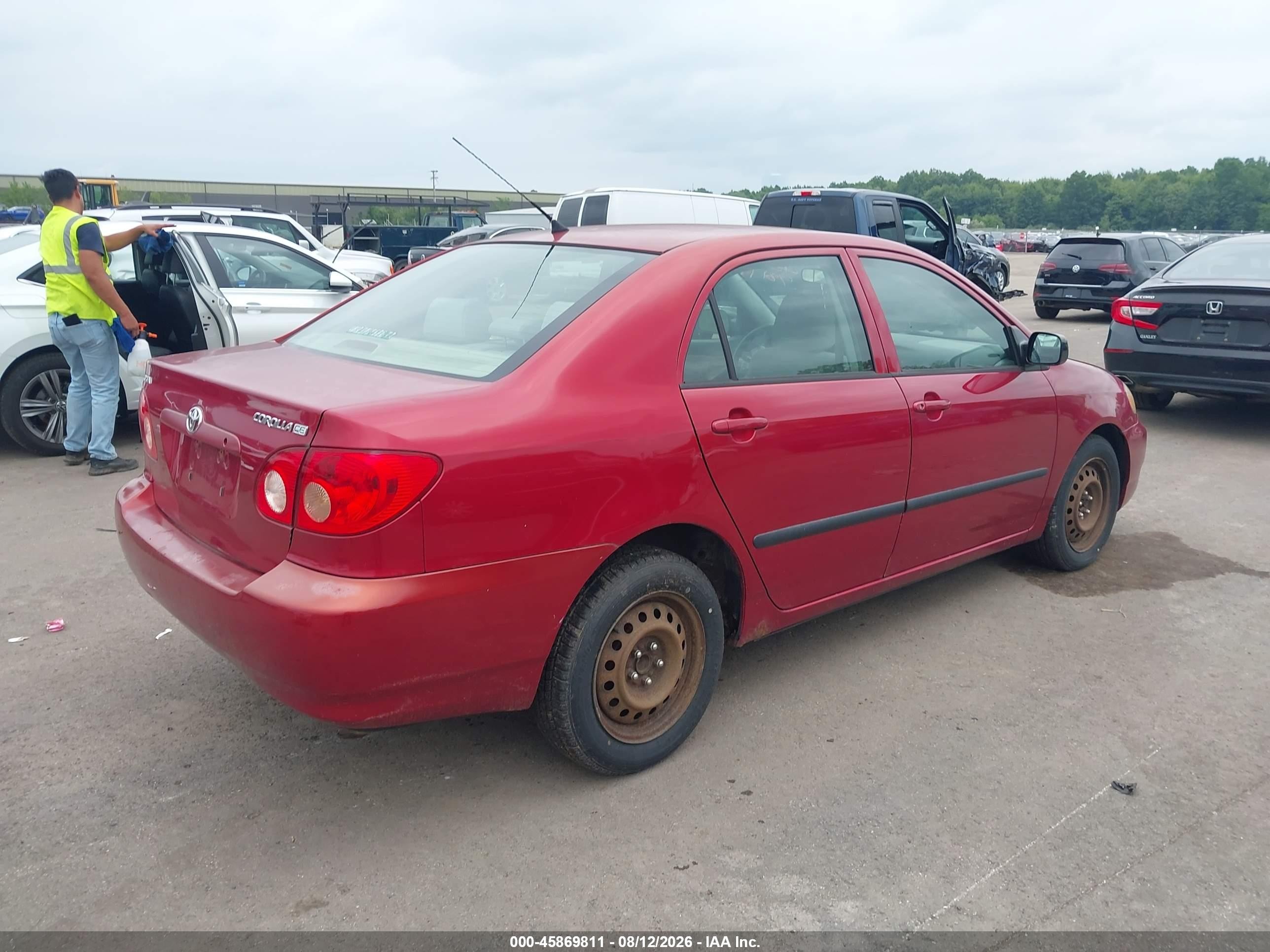 2007 Toyota Corolla Ce Красный vin: JTDBR32E270132048