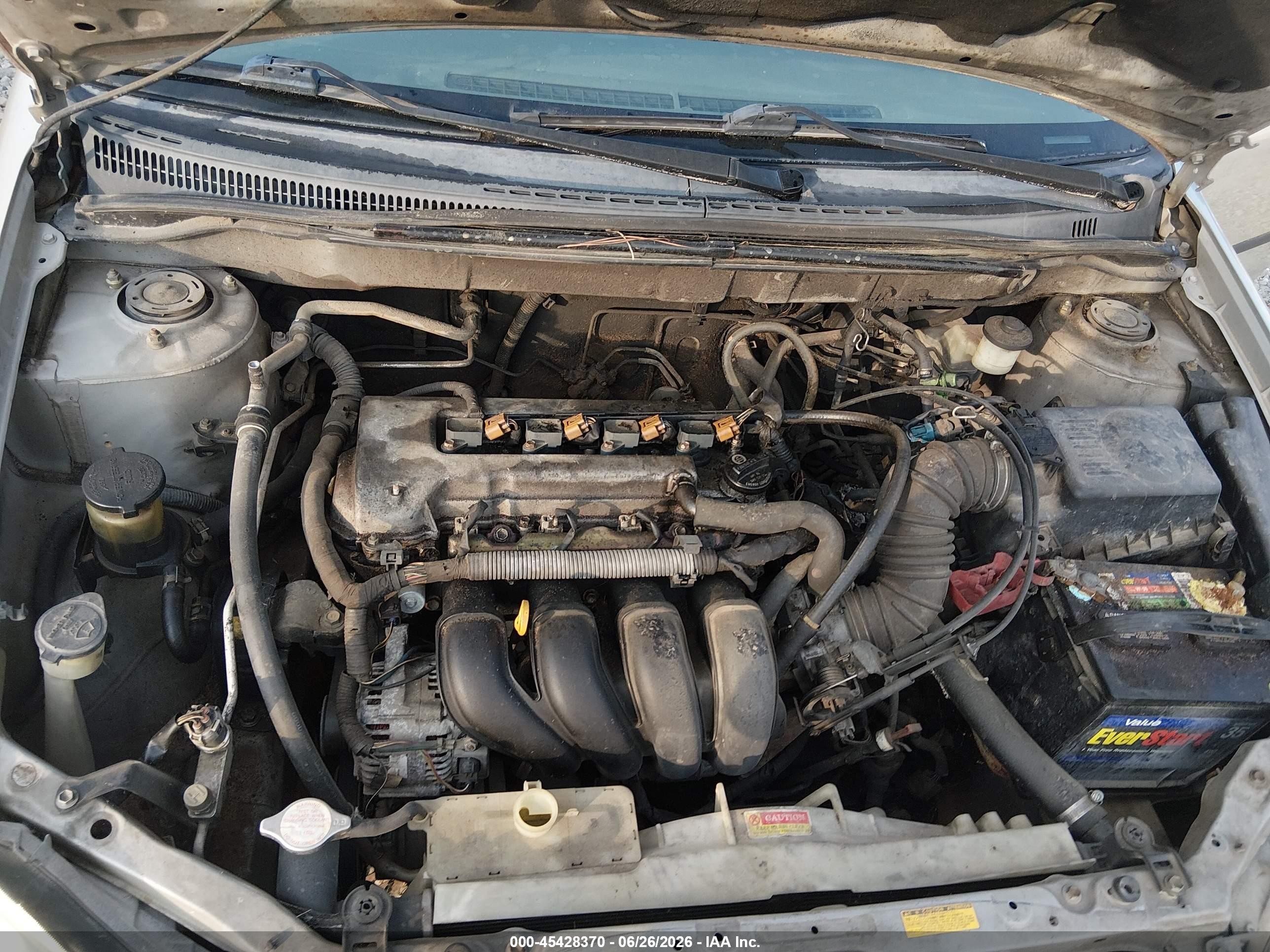 2003 Toyota Corolla Ce Silver vin: JTDBR32E330014407