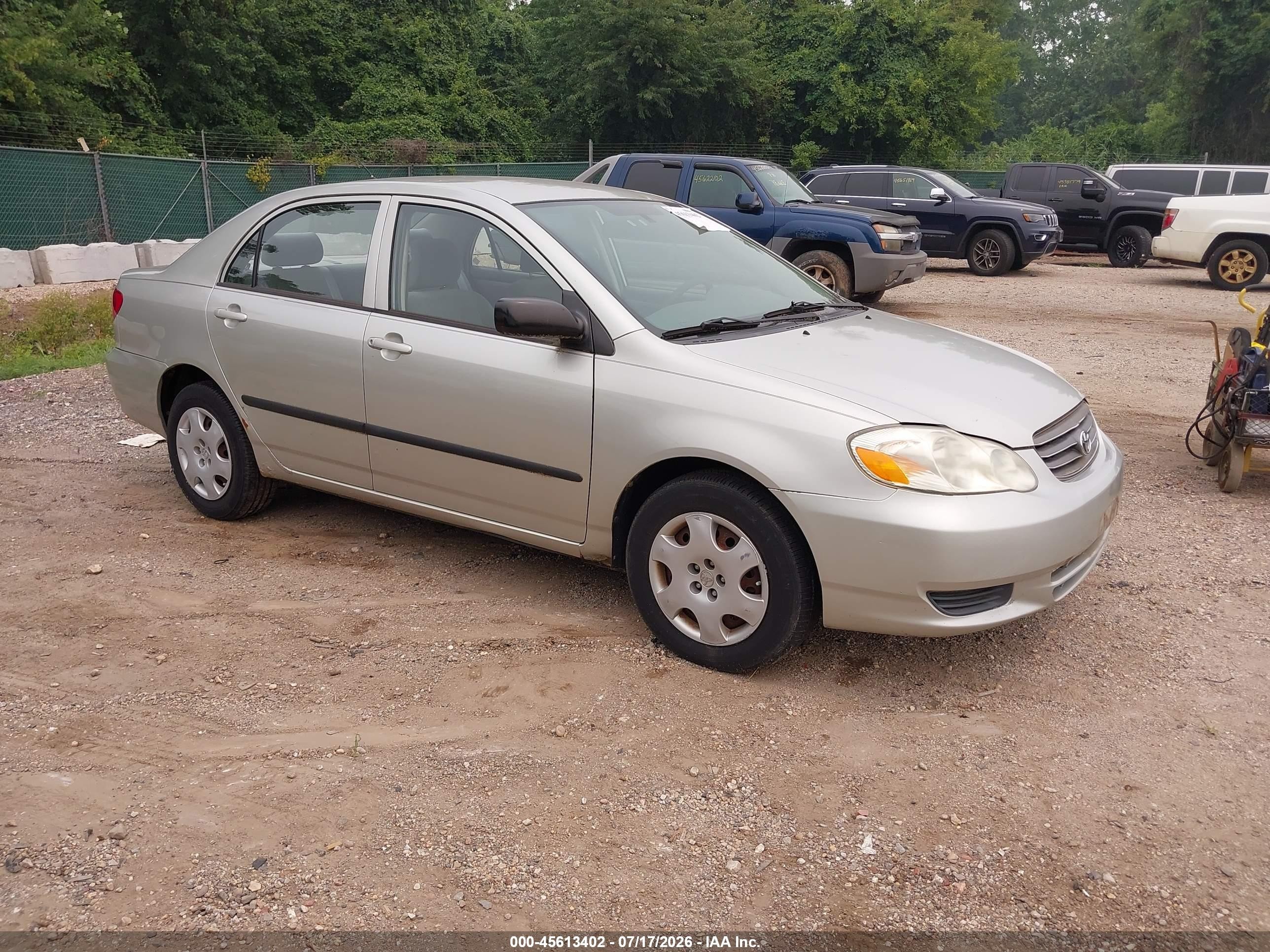 2003 Toyota Corolla Ce Silver vin: JTDBR32E330033734