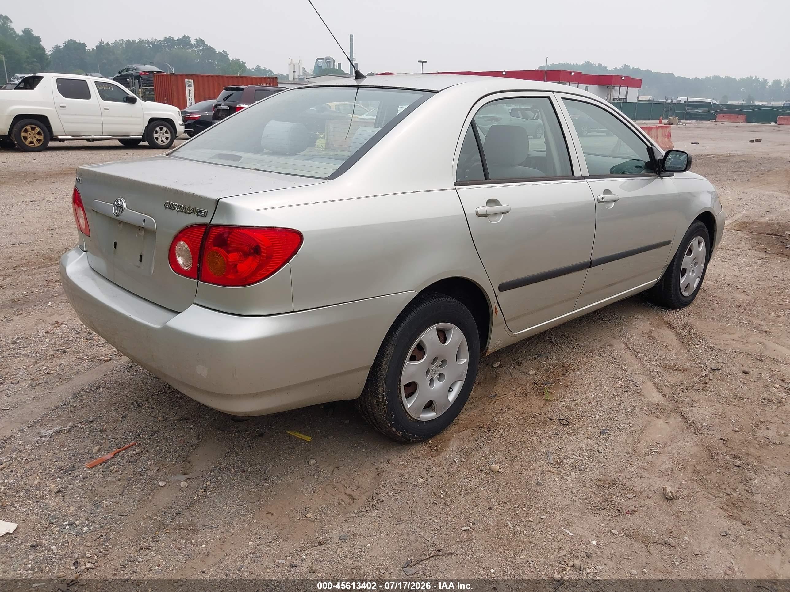 2003 Toyota Corolla Ce Silver vin: JTDBR32E330033734