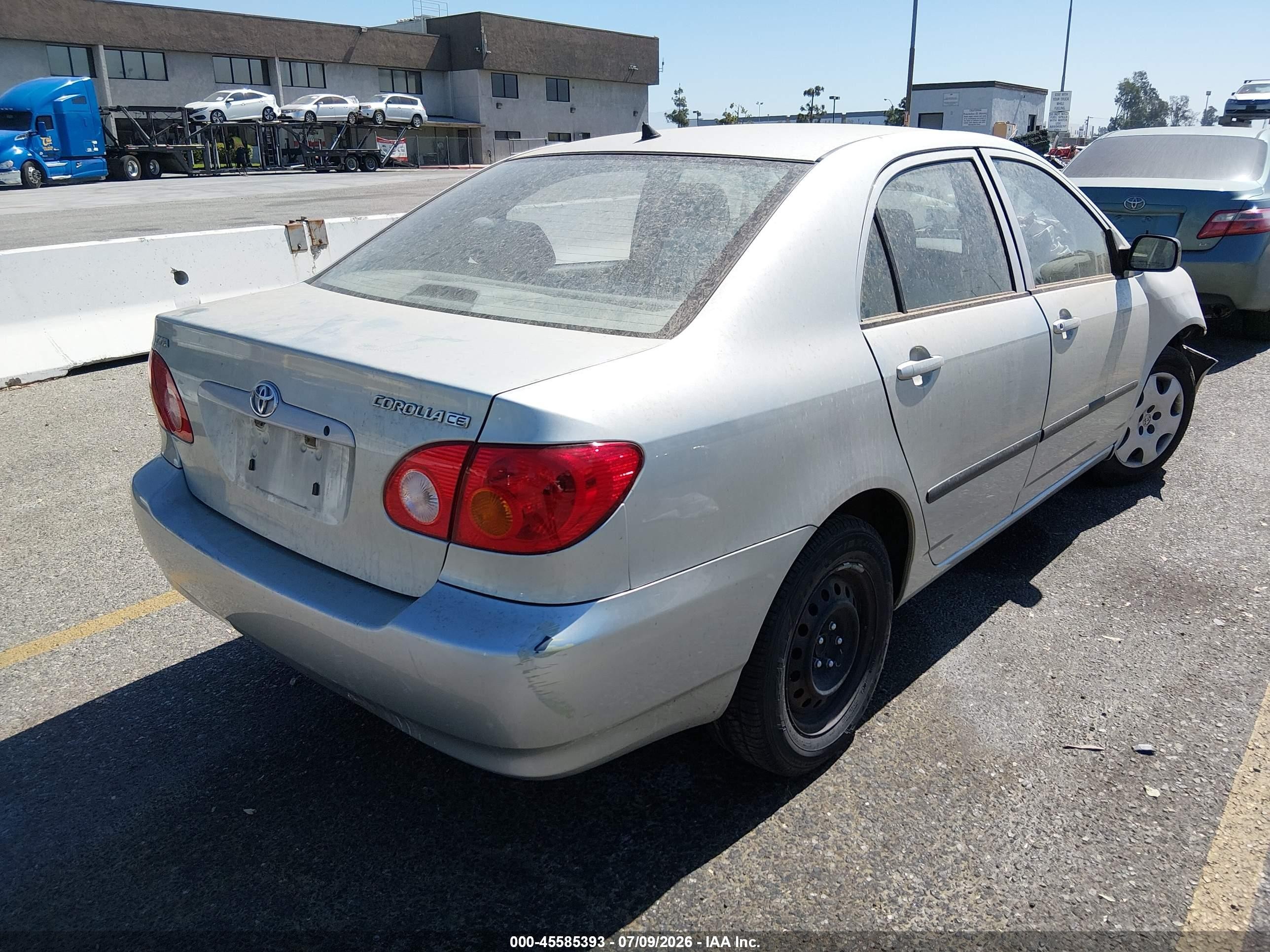 2003 Toyota Corolla Ce Silver vin: JTDBR32E332004559