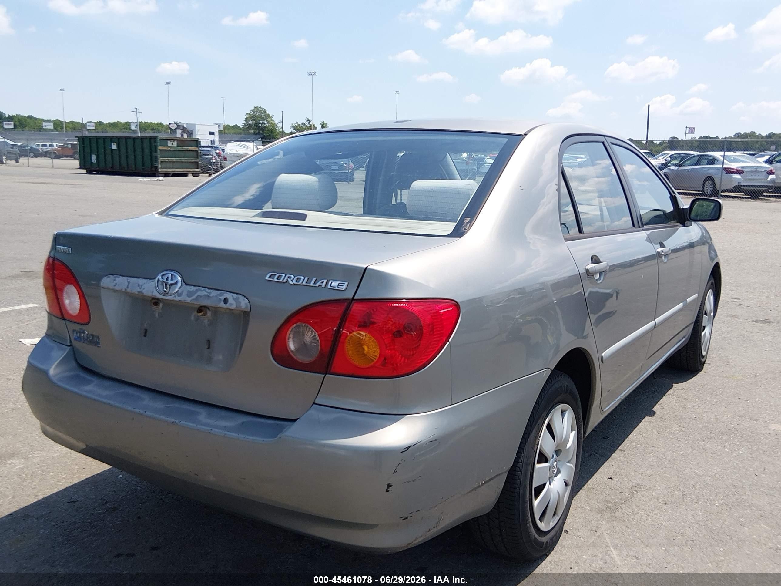 2003 Toyota Corolla Le Gray vin: JTDBR32E332009647