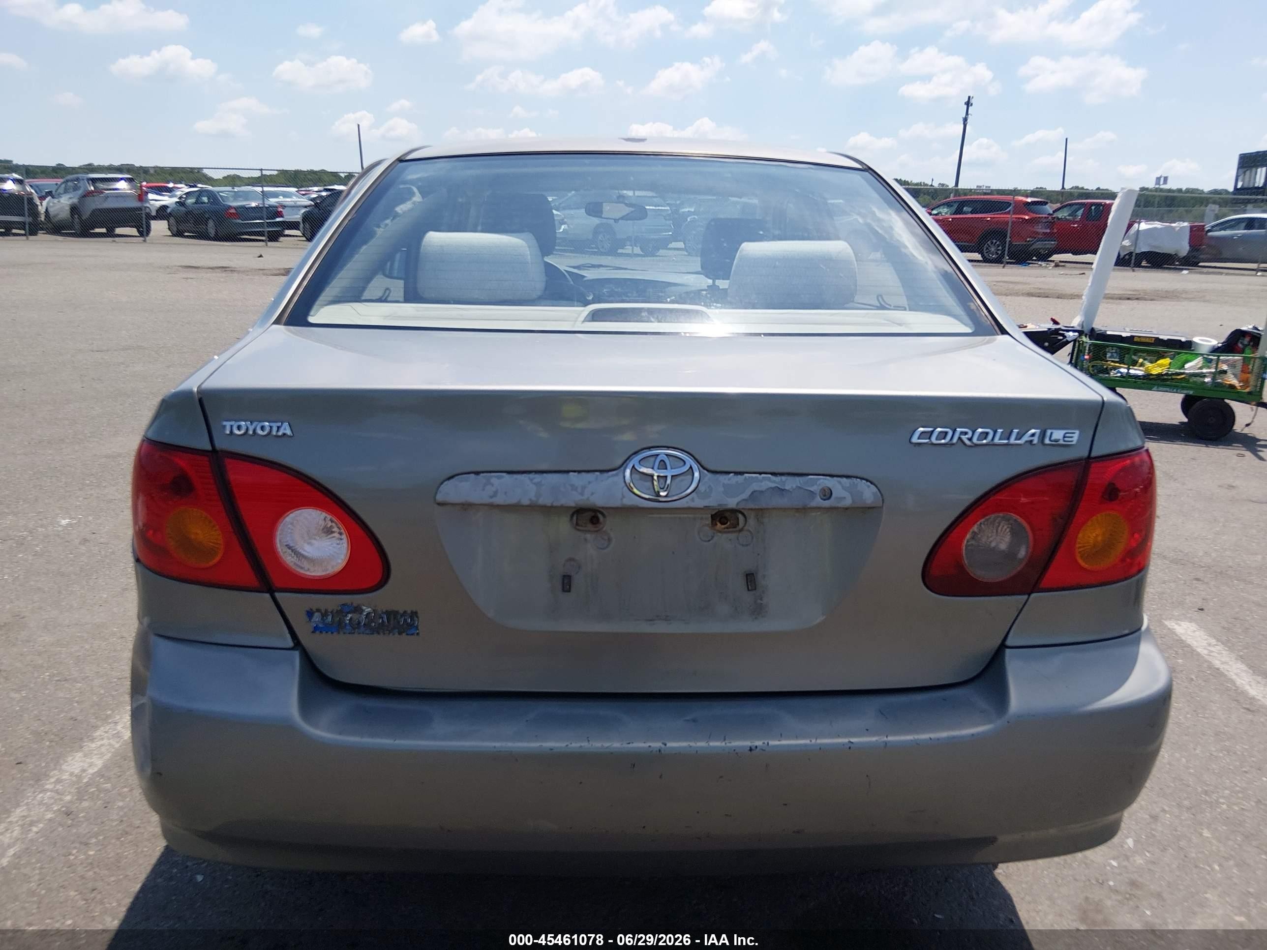 2003 Toyota Corolla Le Gray vin: JTDBR32E332009647