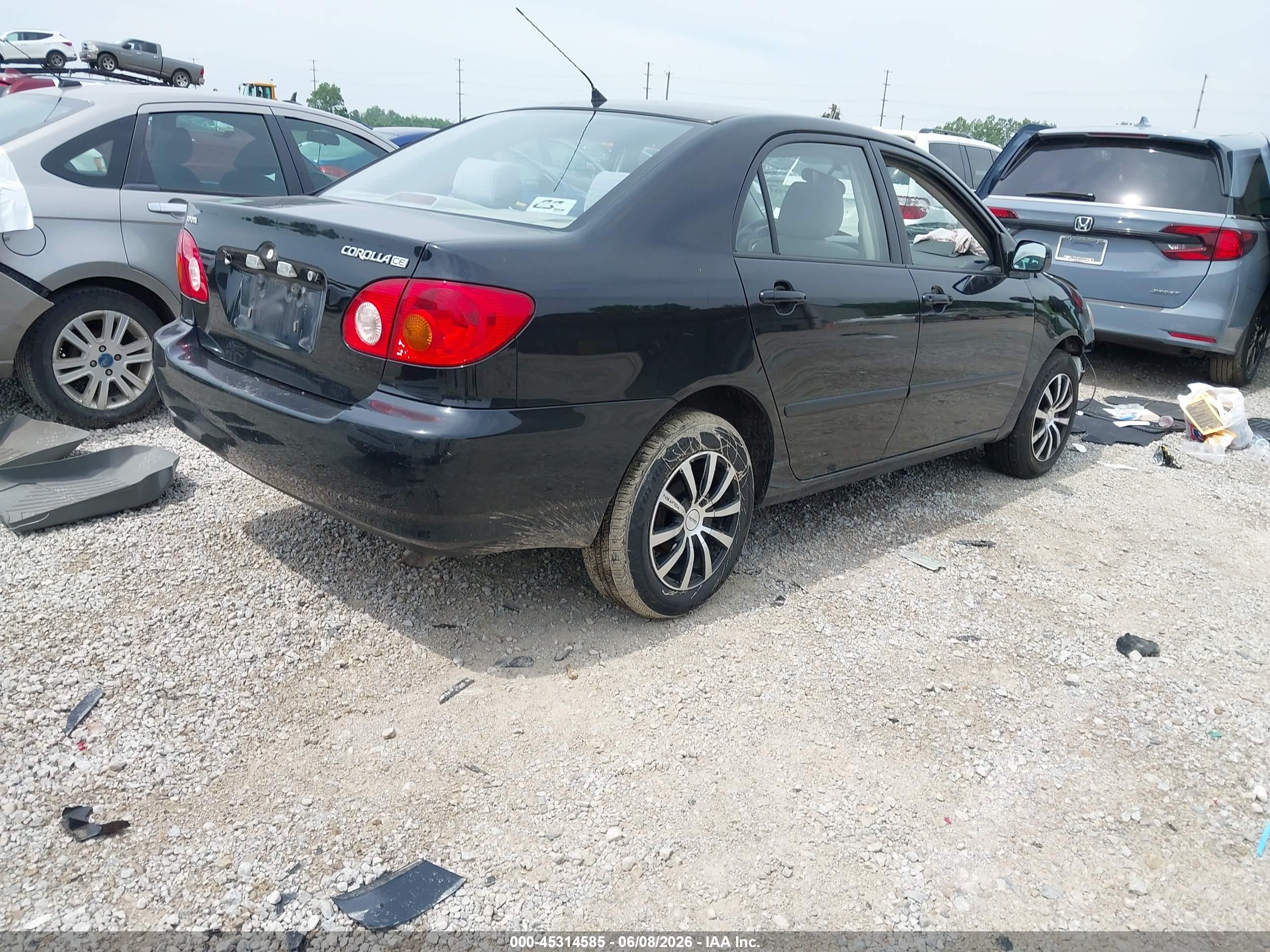2003 Toyota Corolla Ce Black vin: JTDBR32E332012645