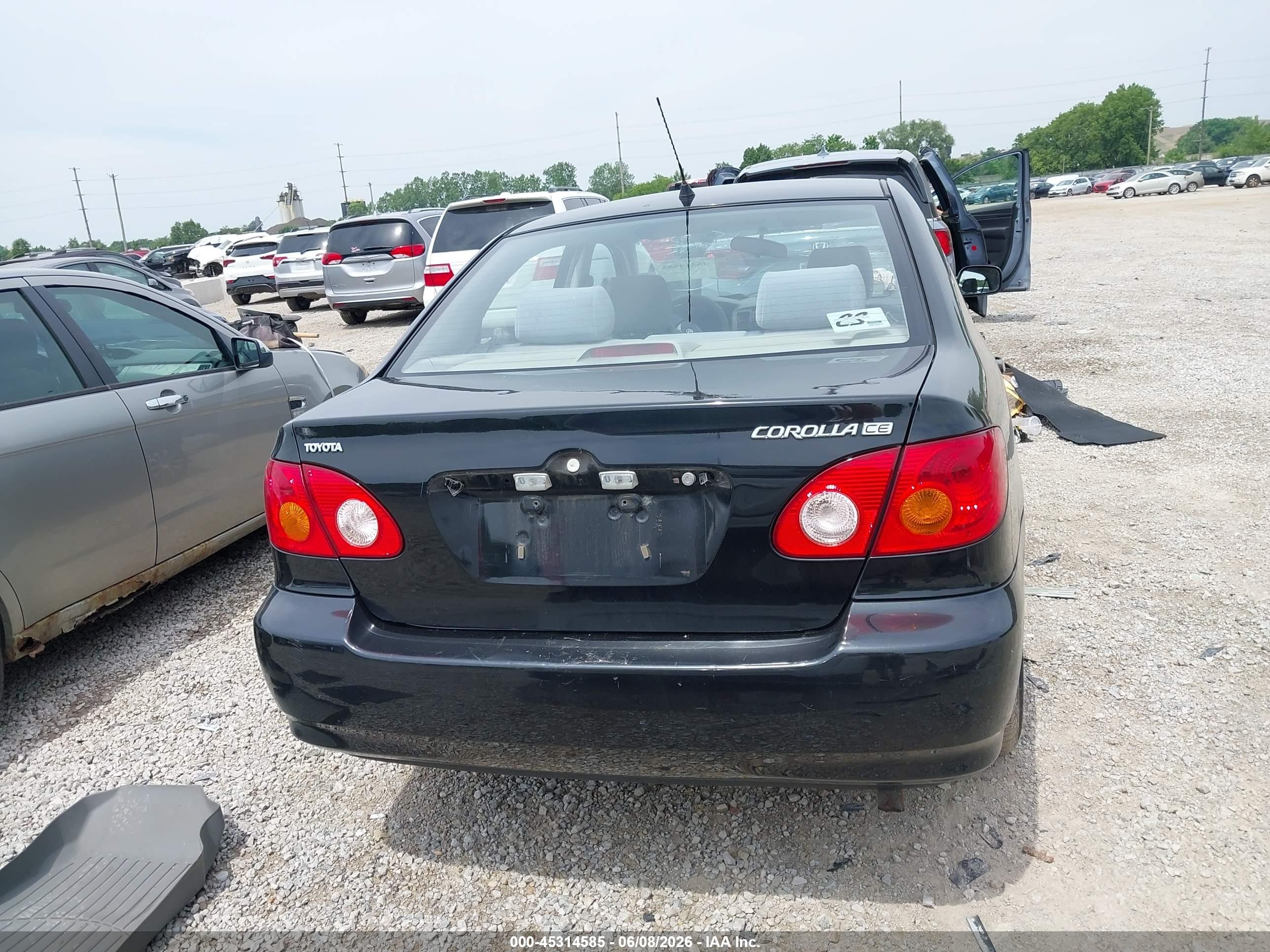 2003 Toyota Corolla Ce Black vin: JTDBR32E332012645