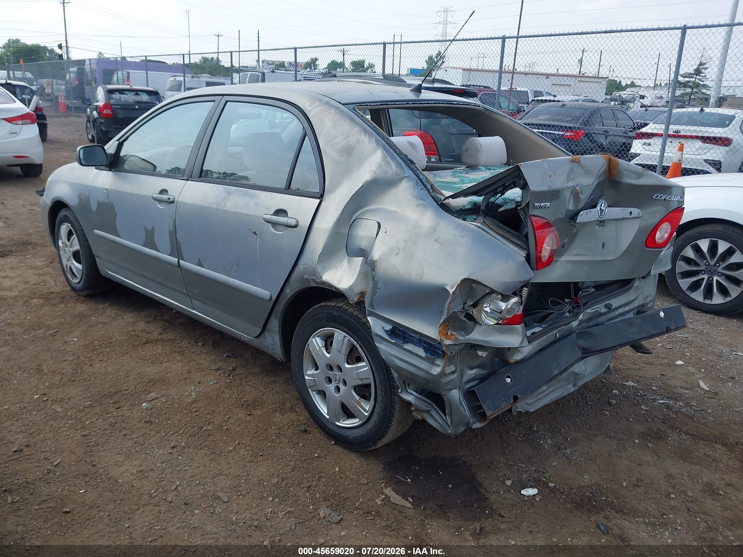 2003 Toyota Corolla Le Gray vin: JTDBR32E332014816