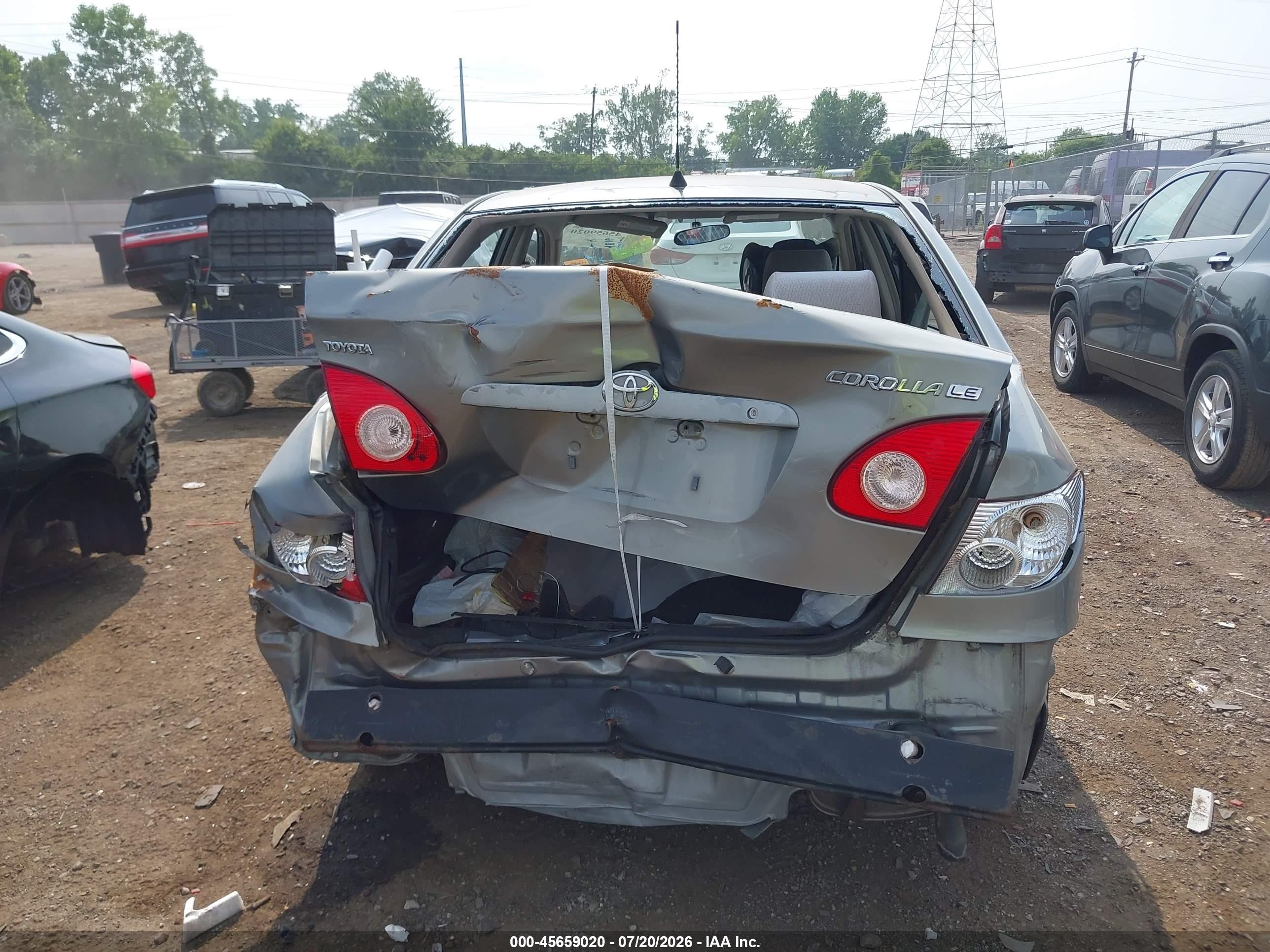 2003 Toyota Corolla Le Gray vin: JTDBR32E332014816