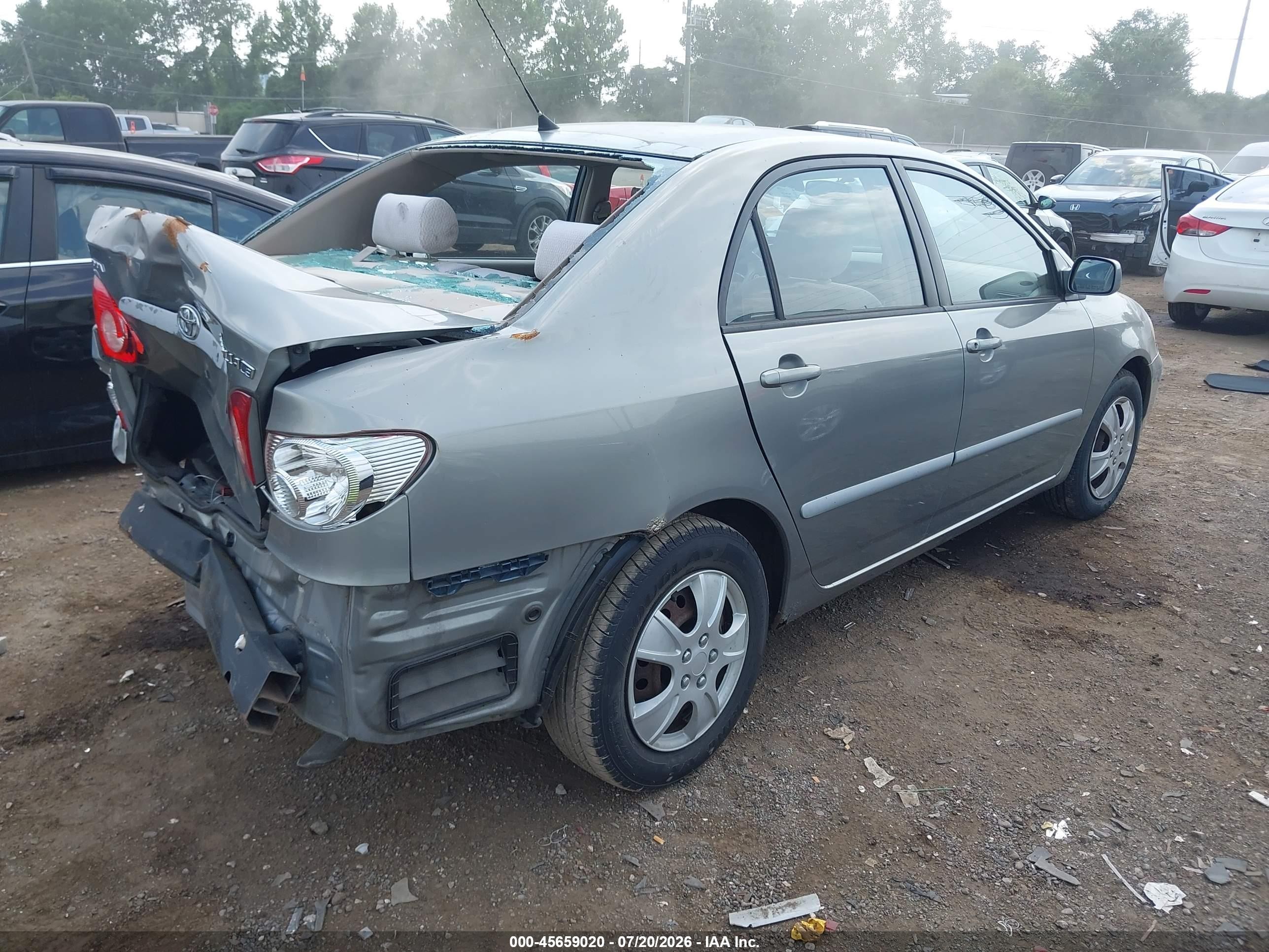 2003 Toyota Corolla Le Gray vin: JTDBR32E332014816