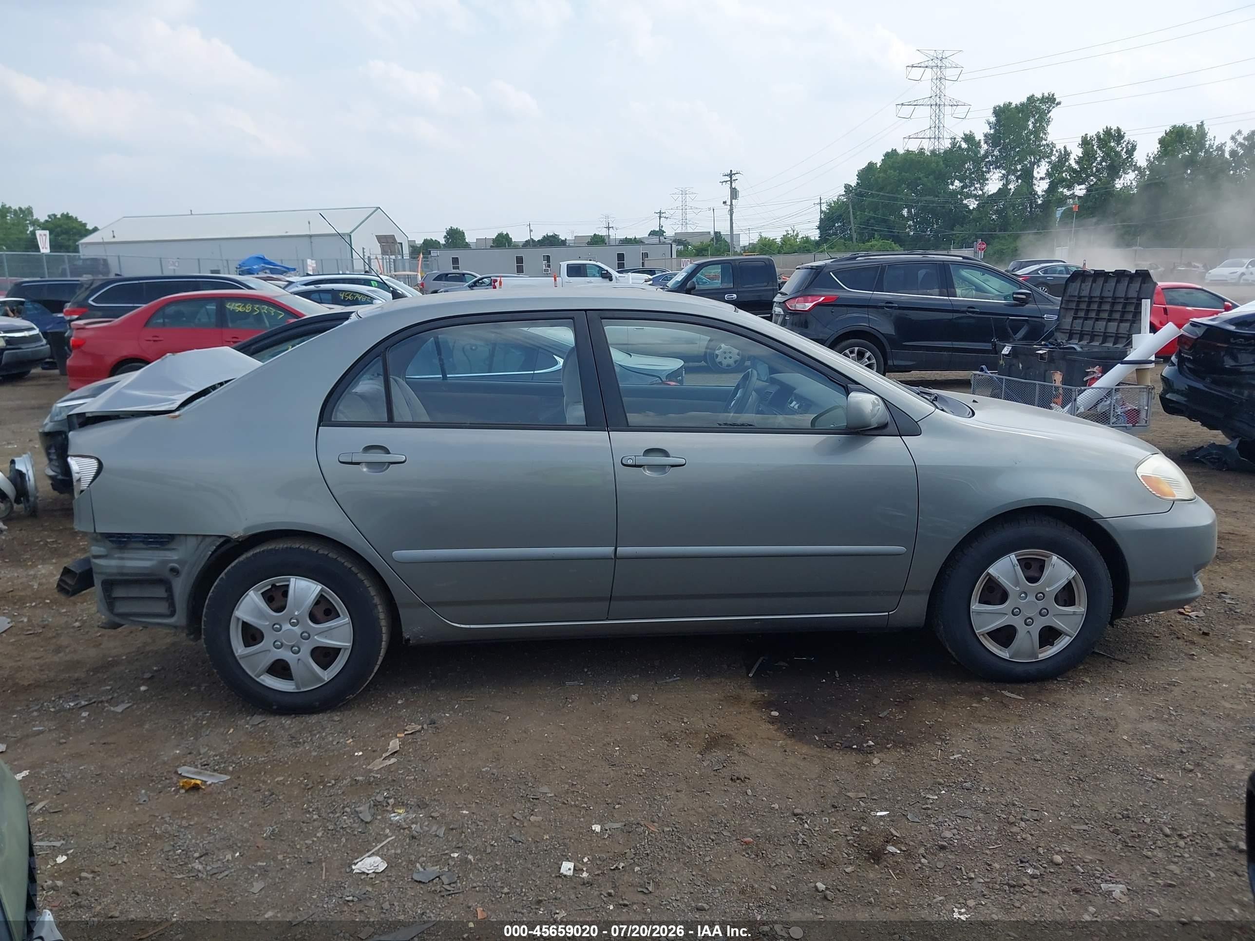 2003 Toyota Corolla Le Gray vin: JTDBR32E332014816