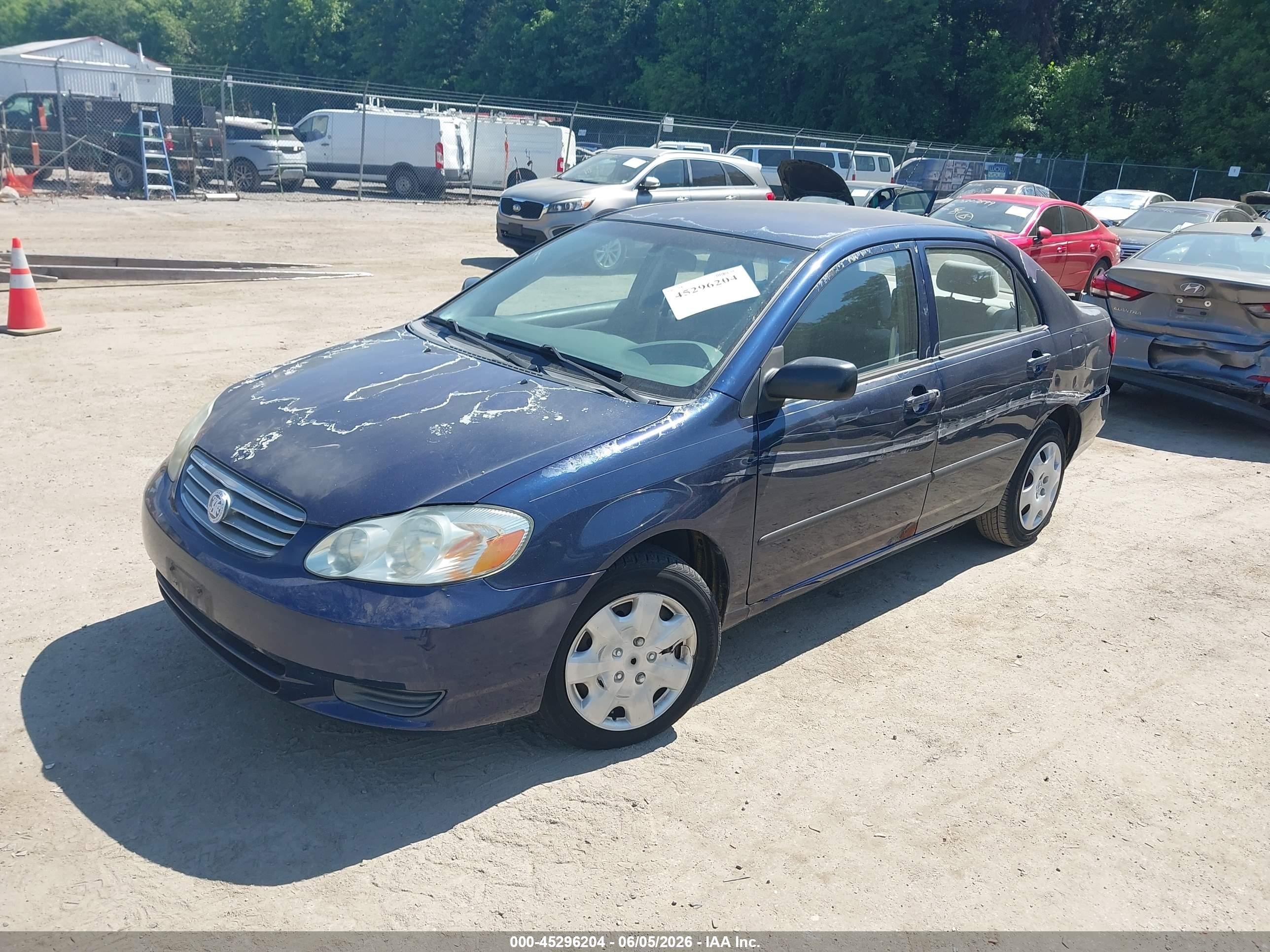 2004 Toyota Corolla Ce Синий vin: JTDBR32E340052754