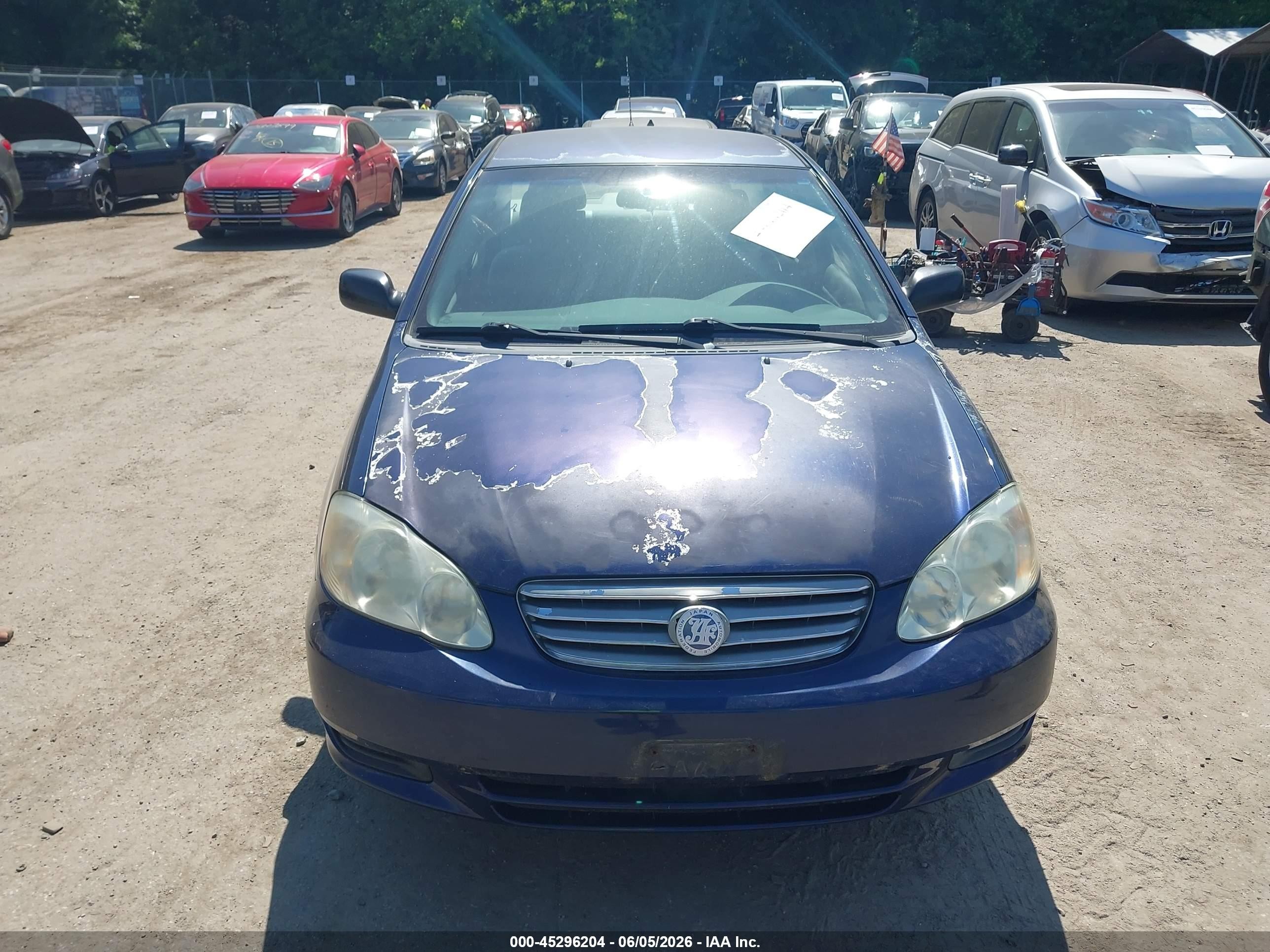 2004 Toyota Corolla Ce Синий vin: JTDBR32E340052754