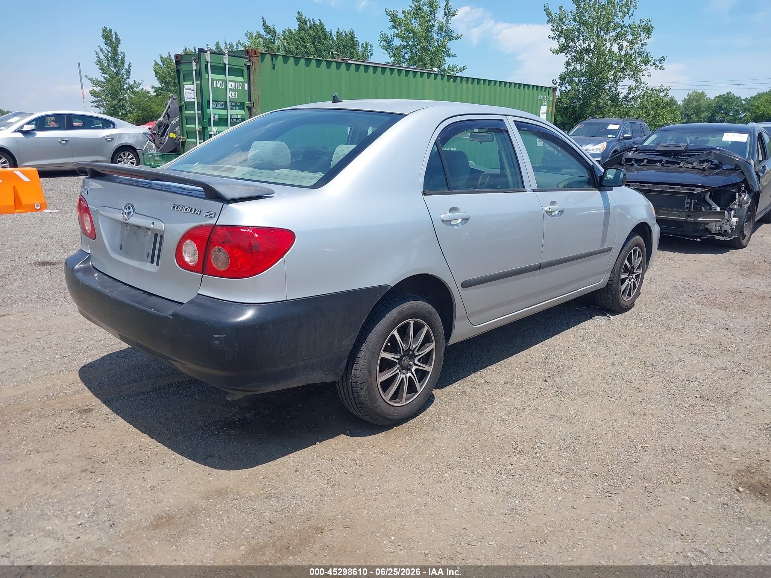 2005 Toyota Corolla Ce Серый vin: JTDBR32E352057345